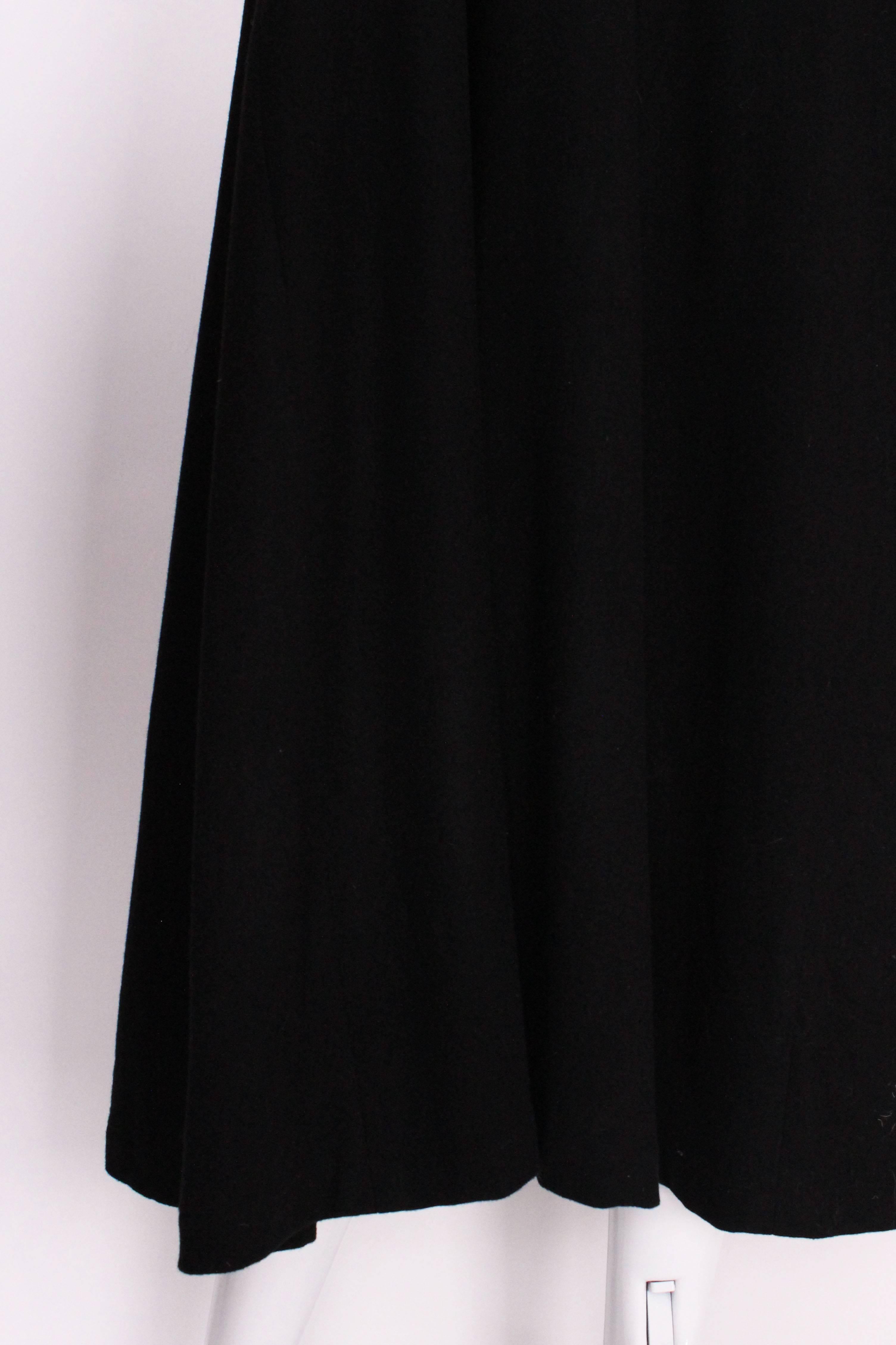 Black Wool Cape by Yves Saint Laurent Rive Gauche 3