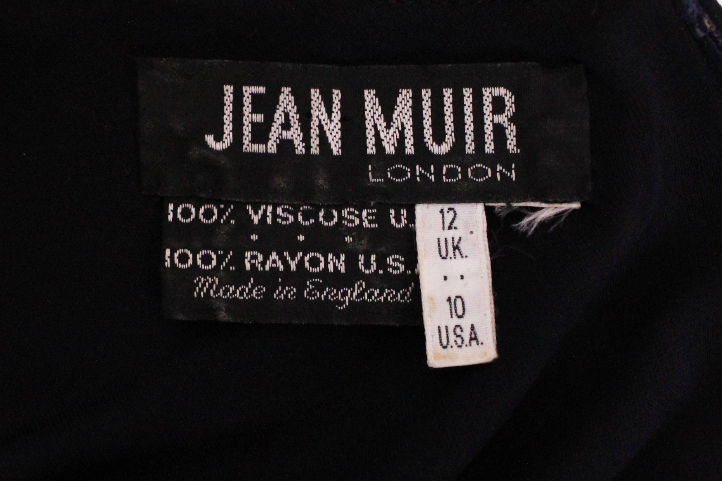 Vintage Ink  Blue Dress By Jean Muir 5