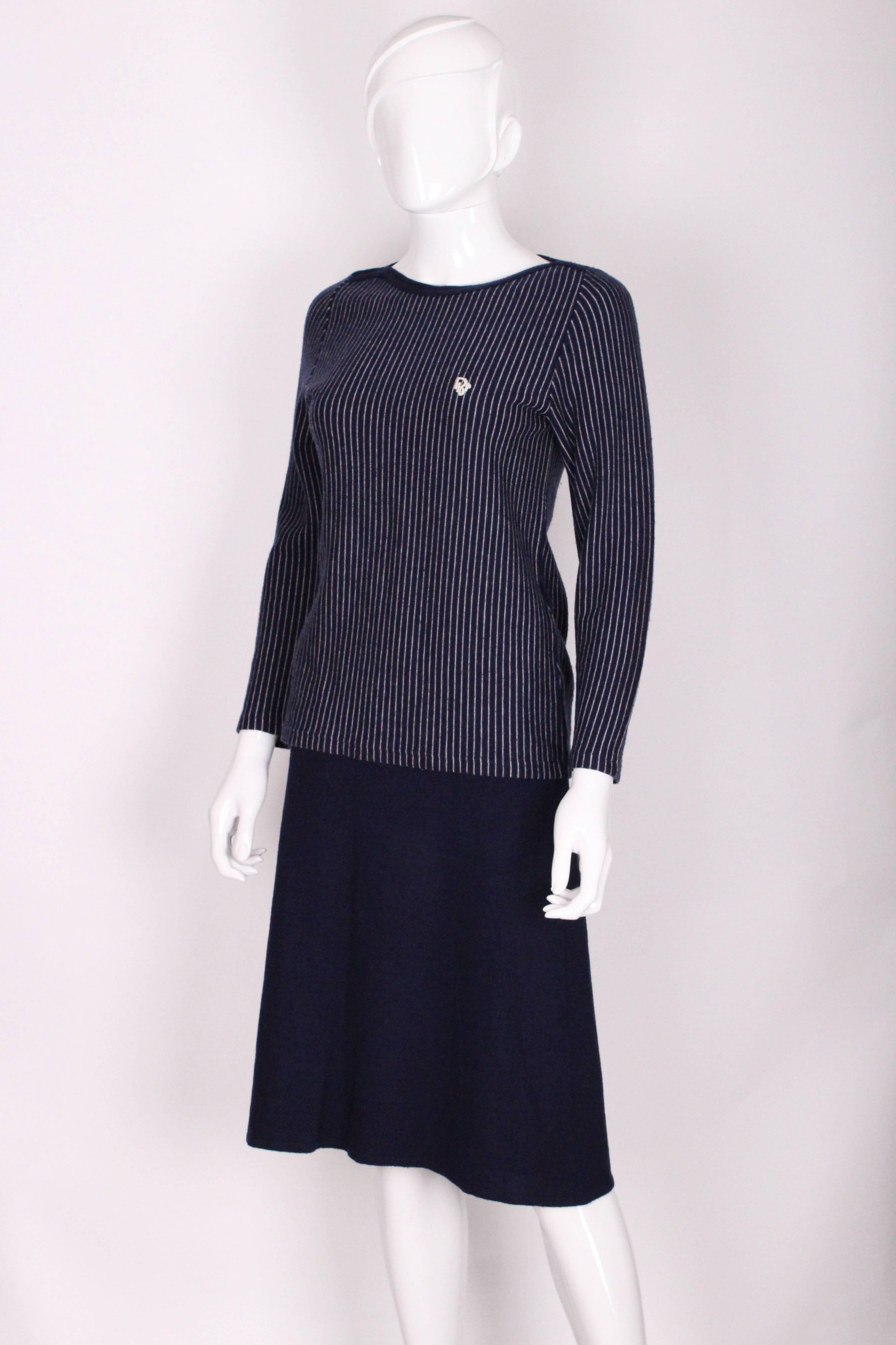1970's Christian Dior London Knitted  2 Piece 1