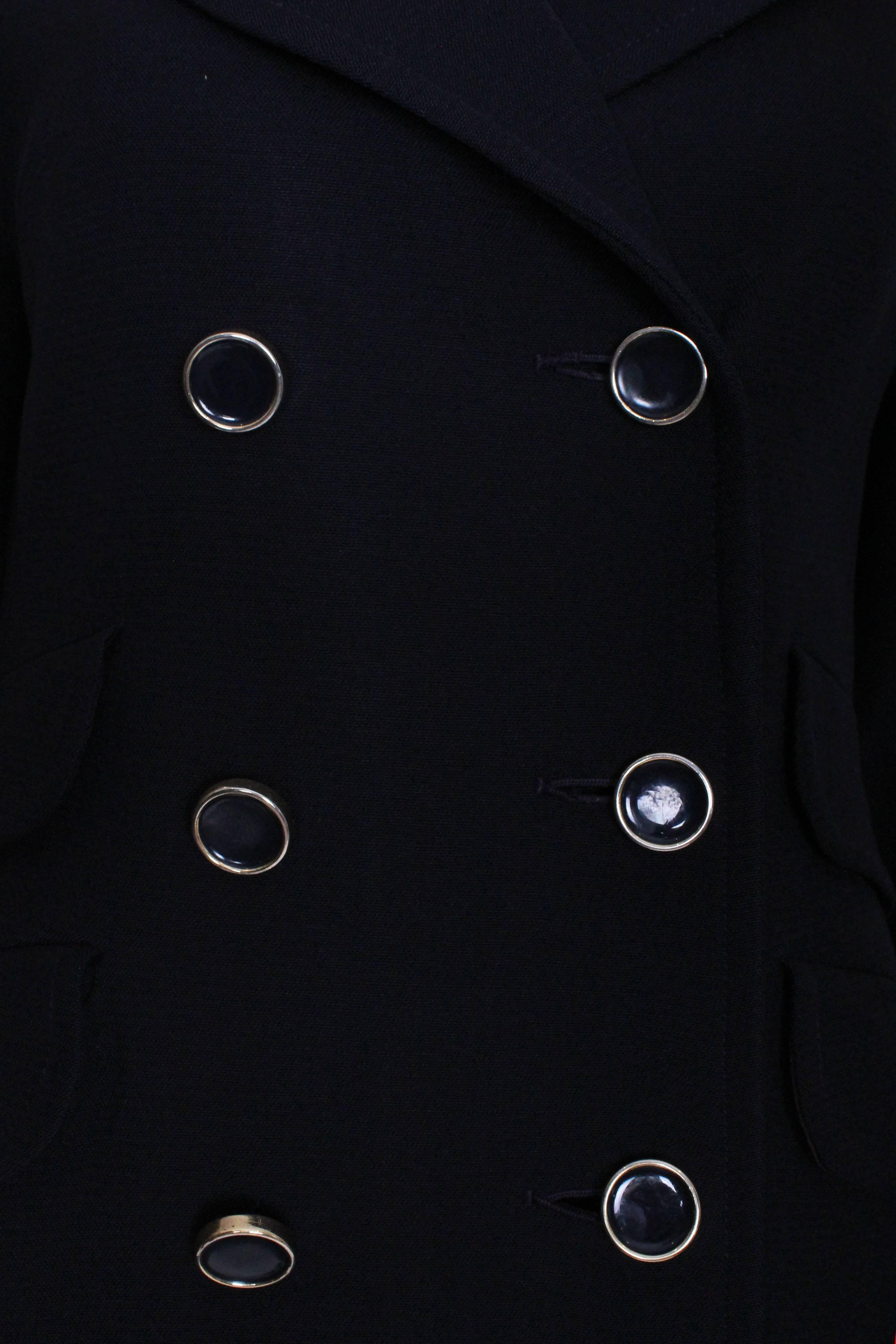 Mansfield for Harrods Navy Blue Coat In Good Condition In London, GB