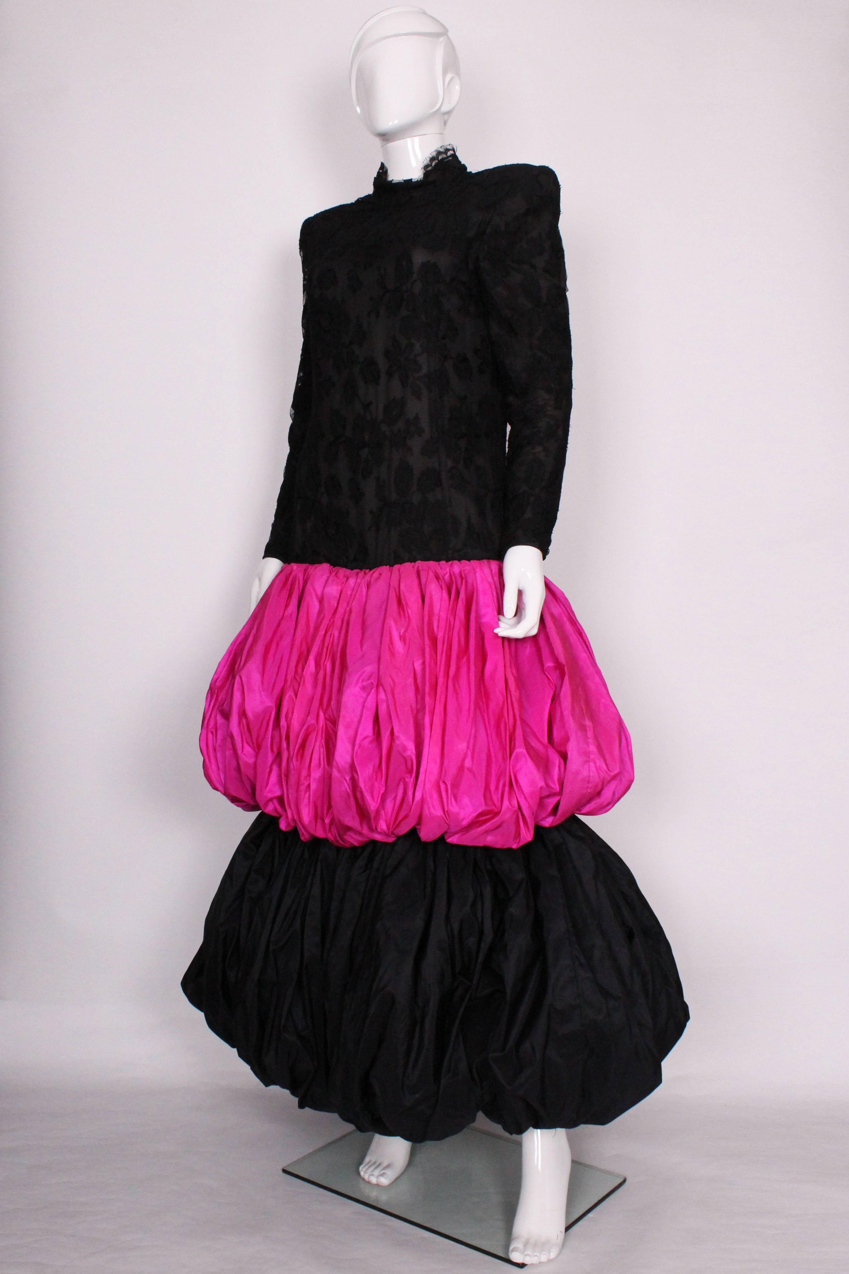 Black 1980's Valentino Gown