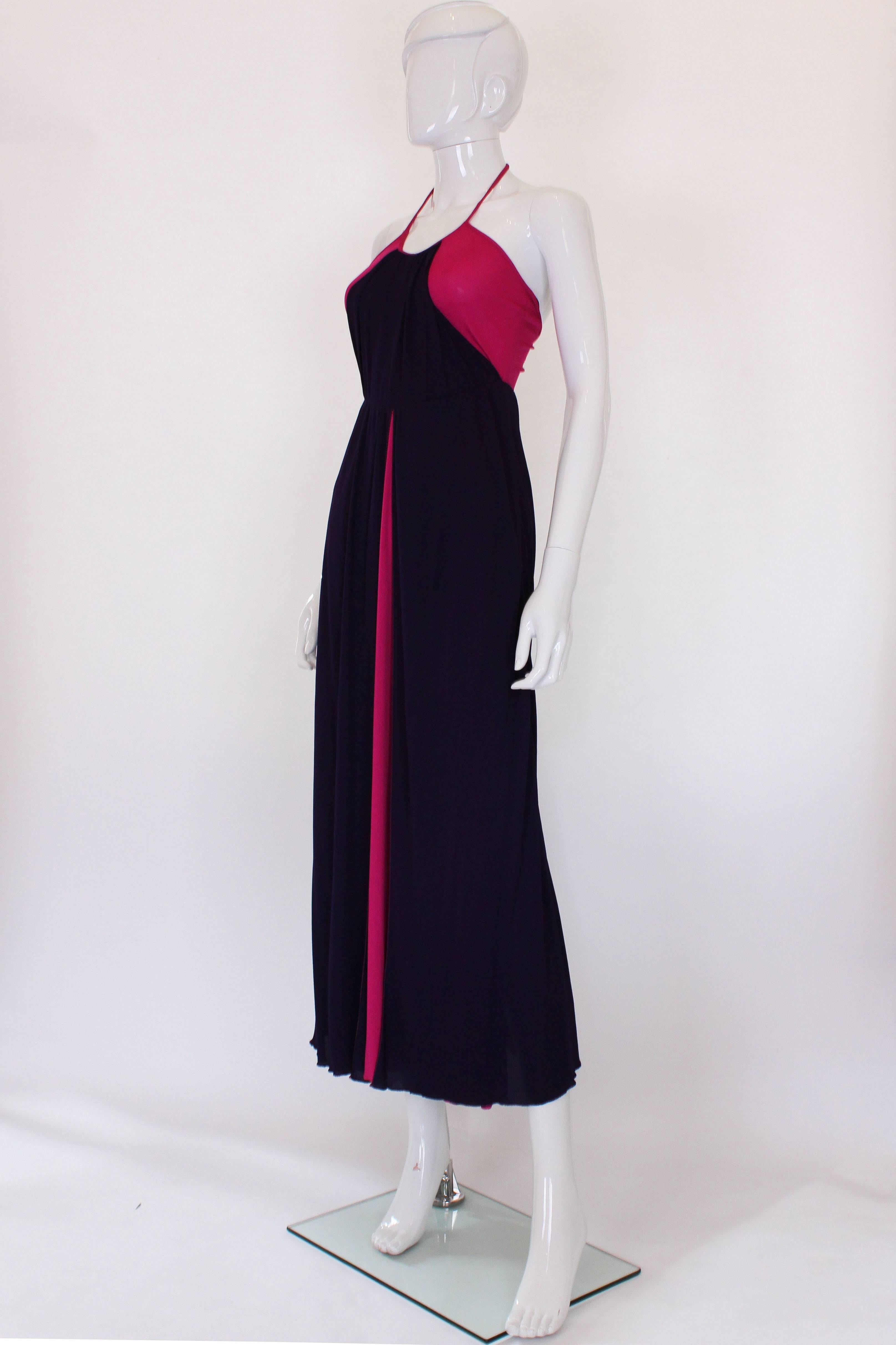 Black 1970s Gown by Bruce Oldfield