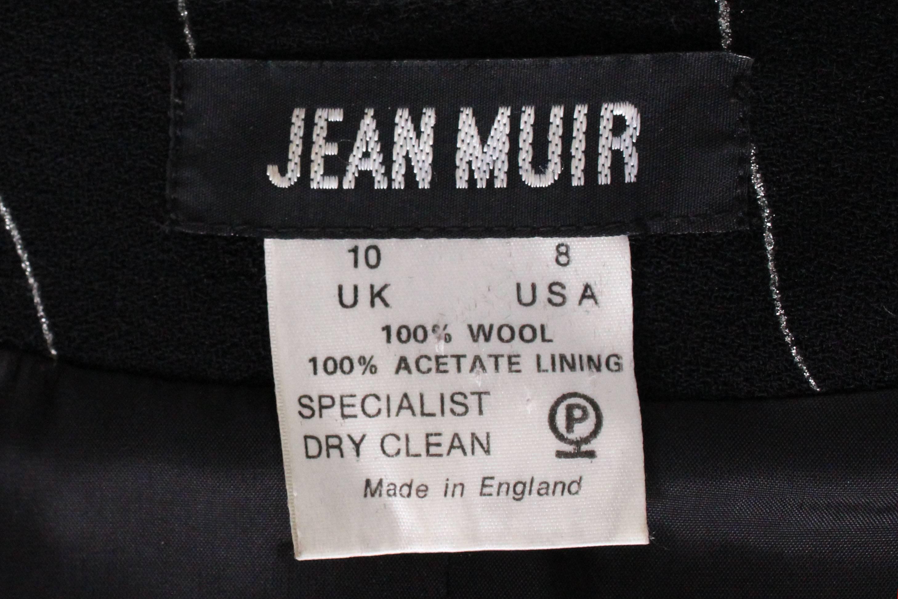 1980s Jean Muir Black and Silver Jacket 3