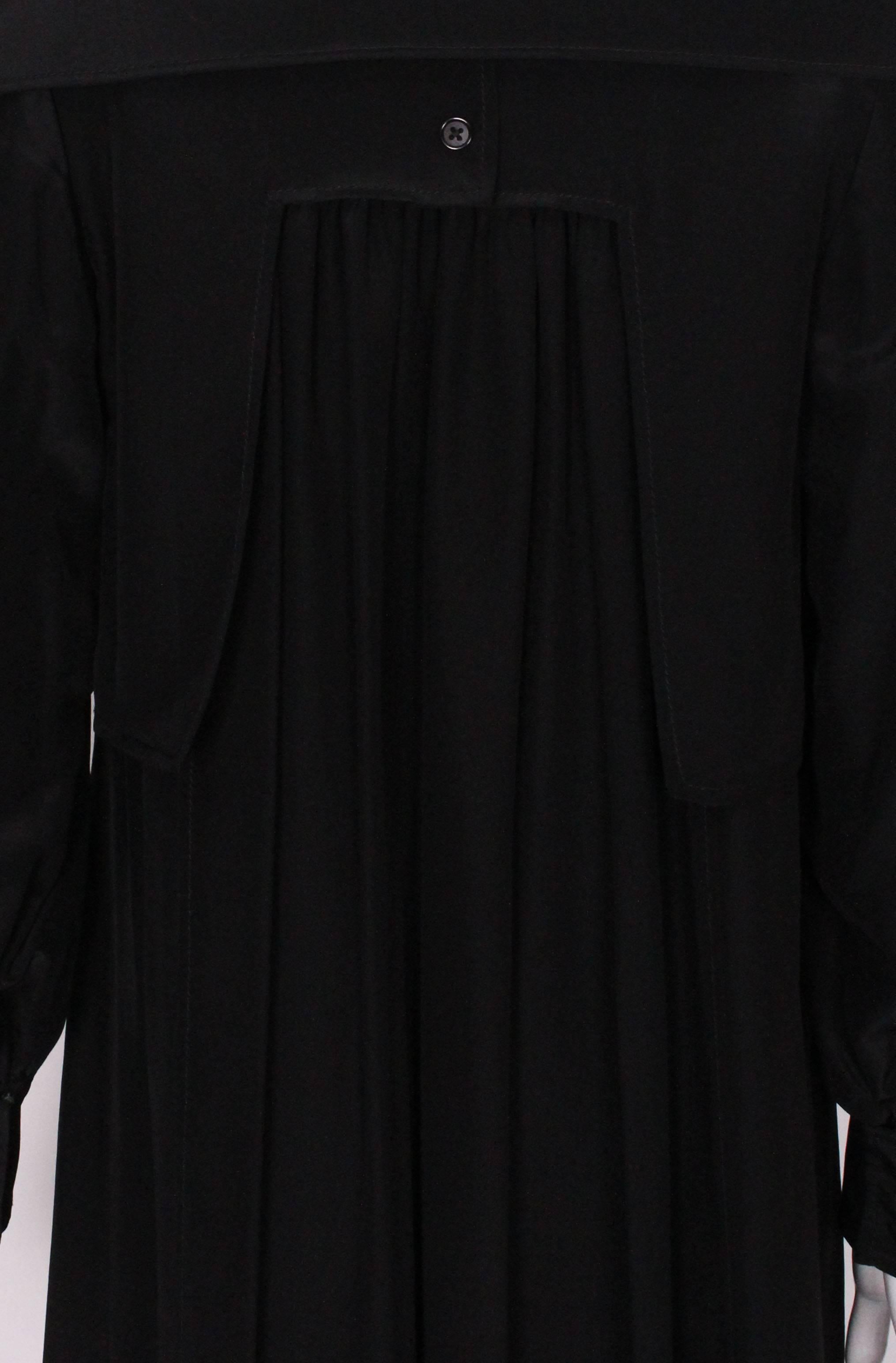 Bill Gibb London Black Silk Coat 5