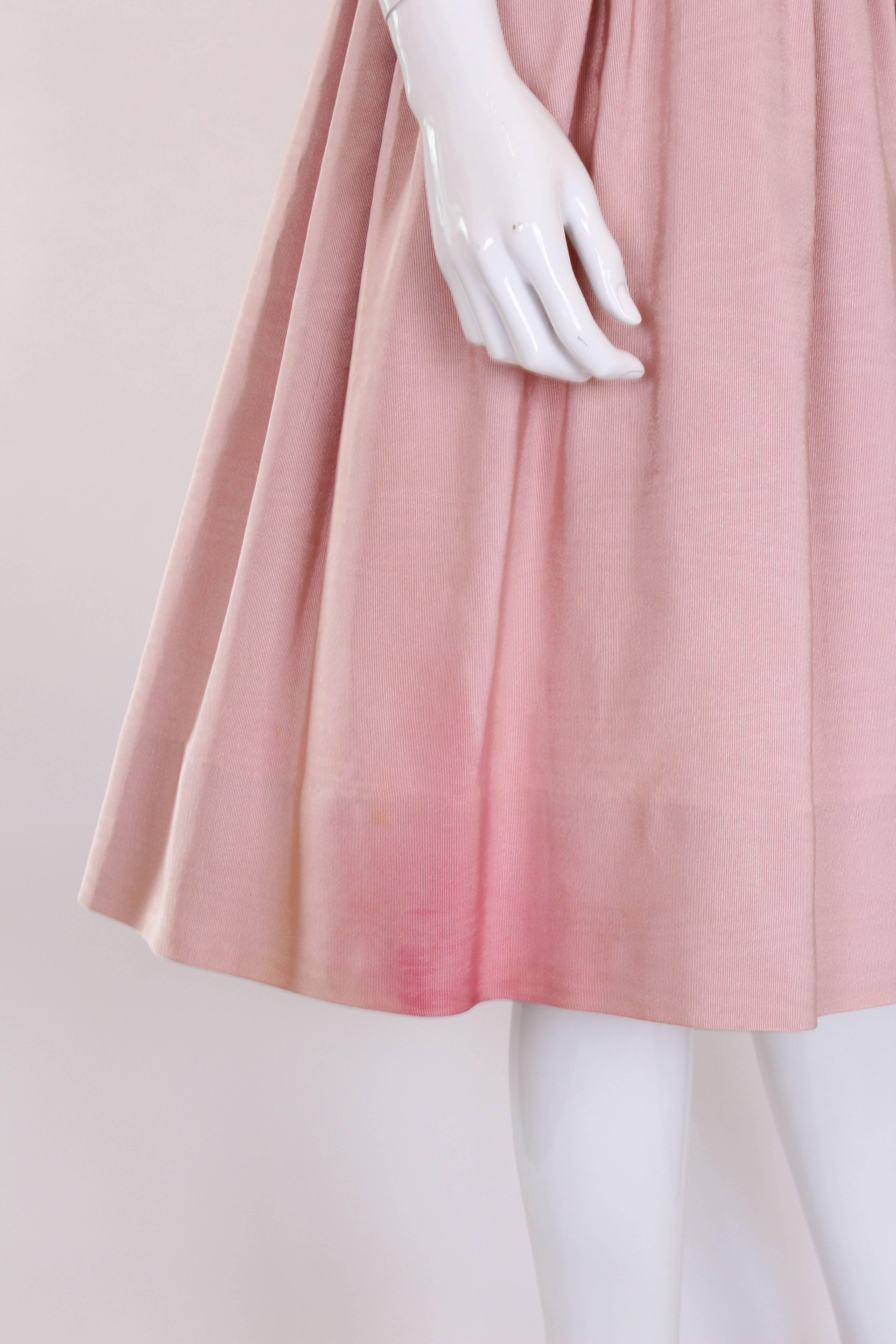 Women's 1950s Dusty Pink Prom Style Vintage Dress