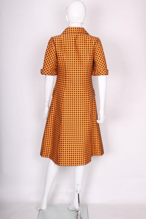 1960s Orange and Black Spotted Vintage Coat Dress at 1stDibs