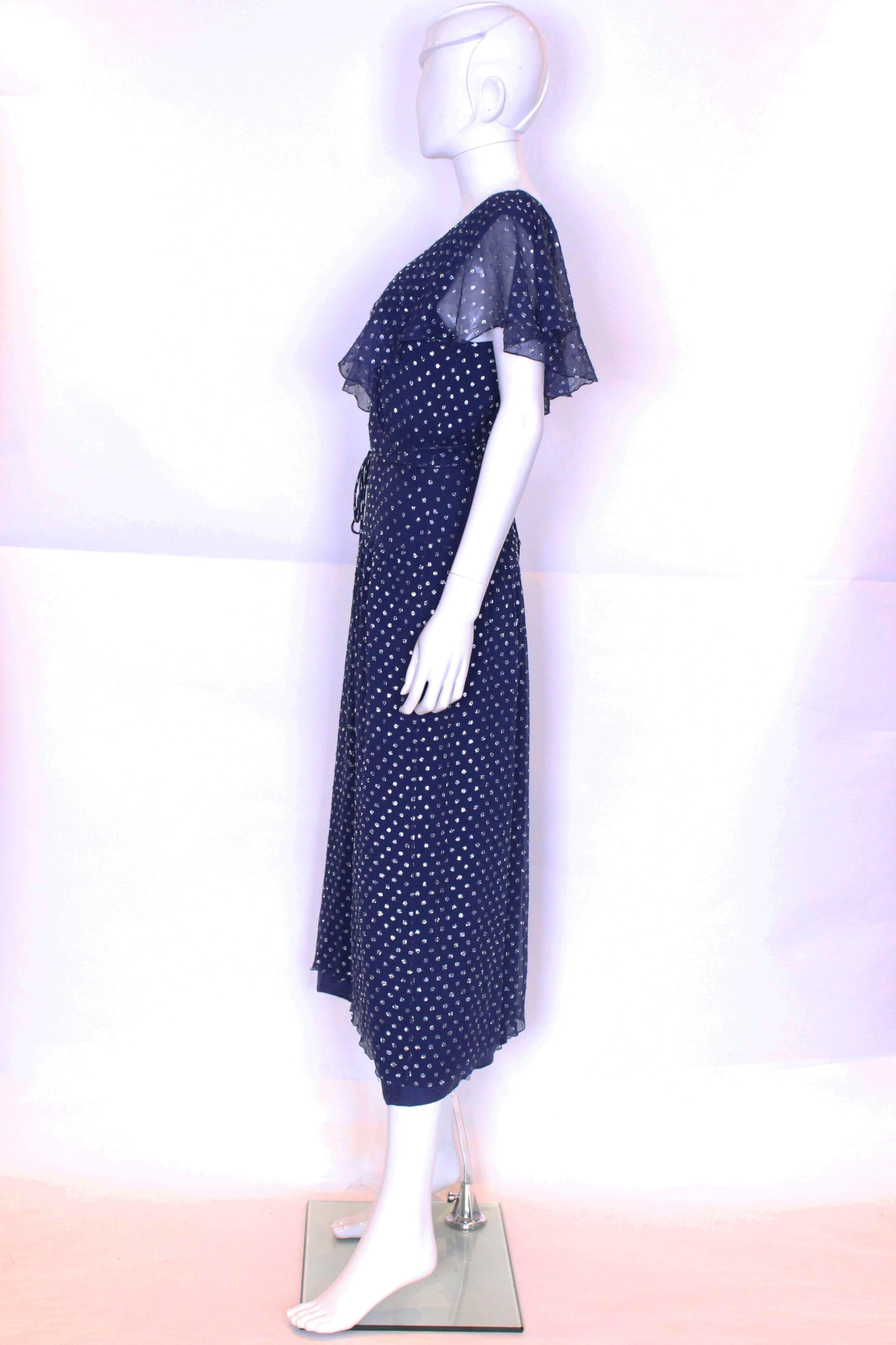 1970's Gina Fratini Silk Party Dress In Excellent Condition In London, GB
