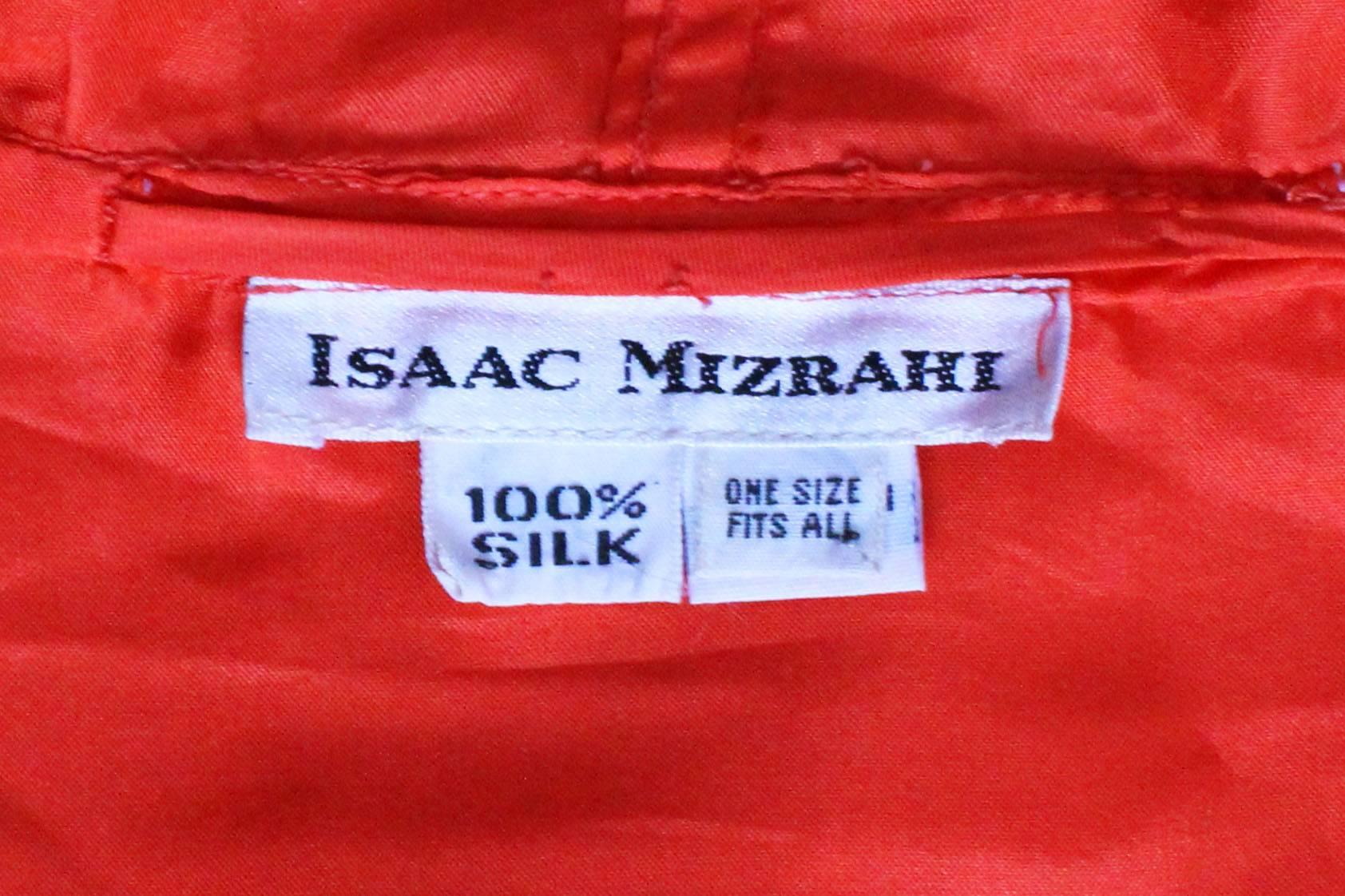 Silk Oversize Jacket With Hood by Issac Mizrahi 2