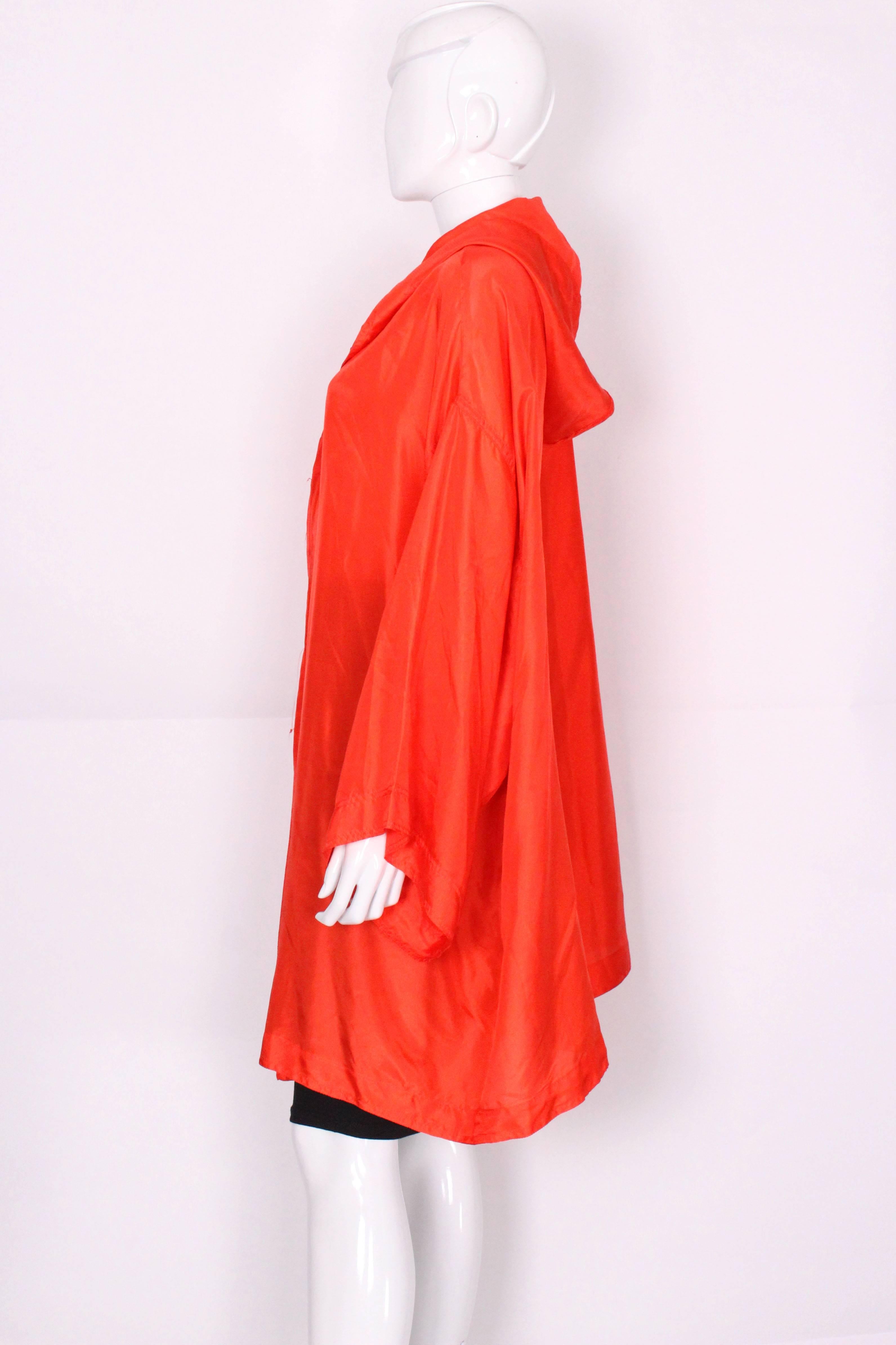 Women's Silk Oversize Jacket With Hood by Issac Mizrahi