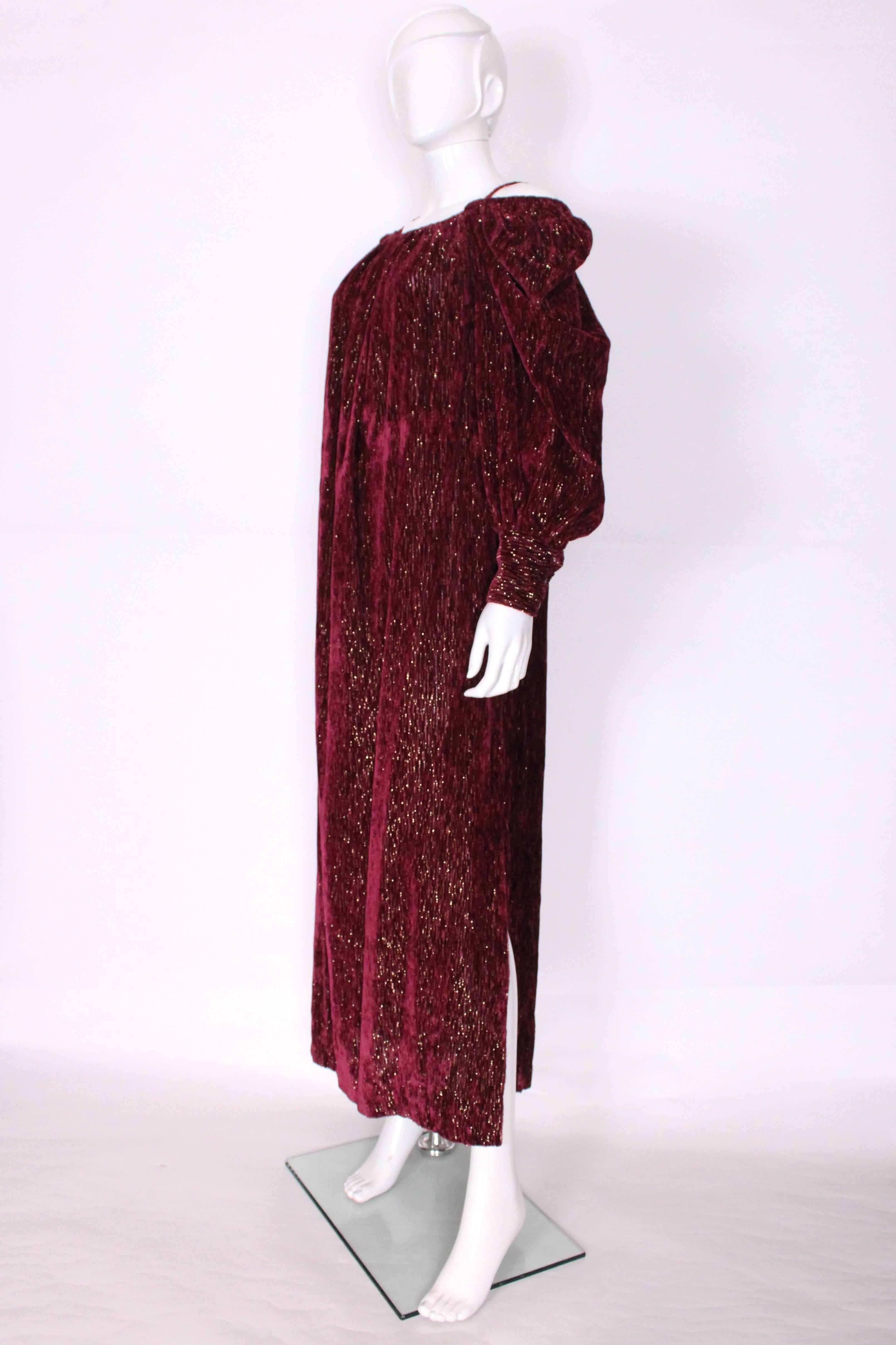 Women's Burgundy Gown by Christian Dior , Boutique Paris