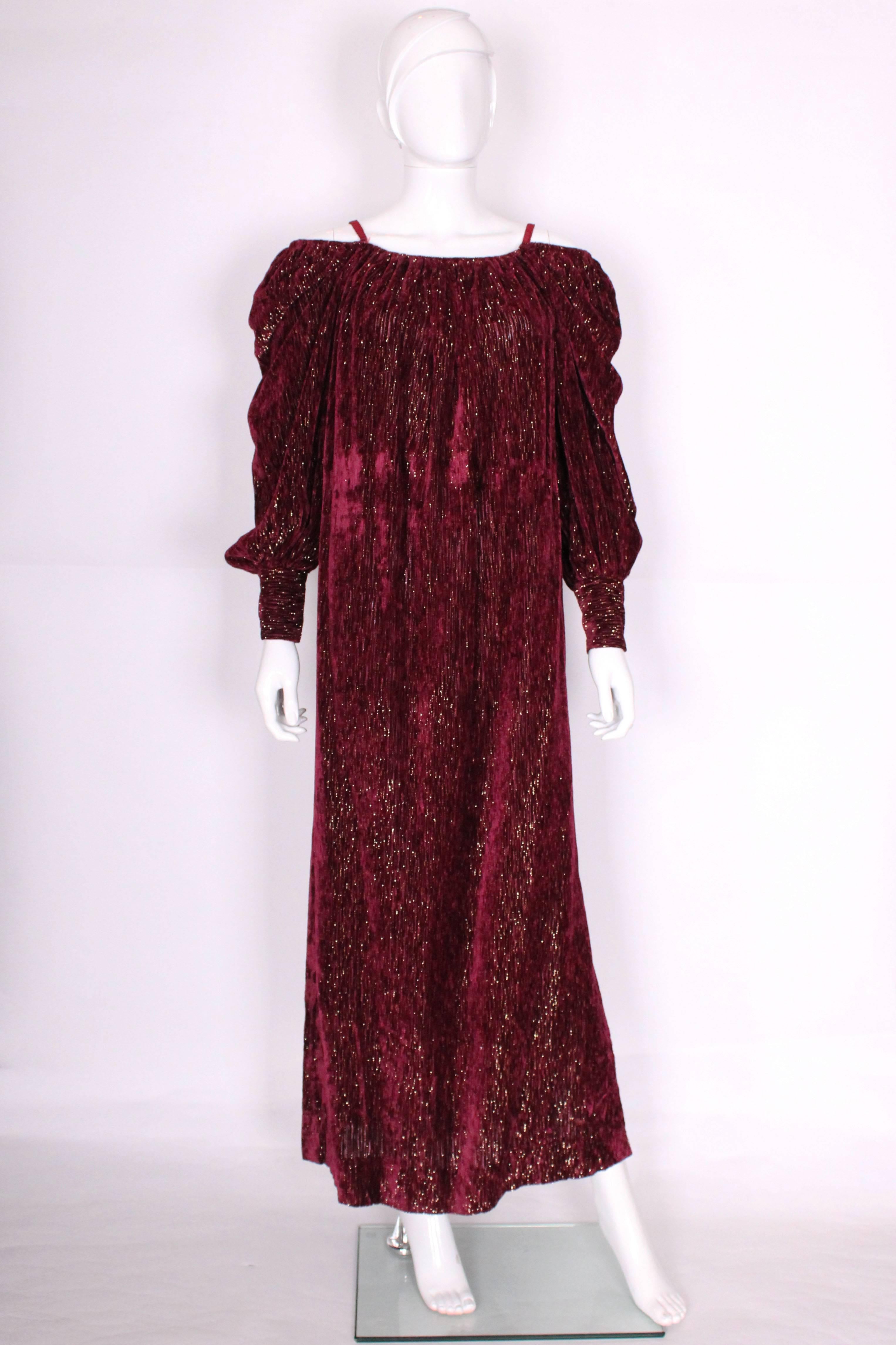 Burgundy Gown by Christian Dior , Boutique Paris In Good Condition In London, GB