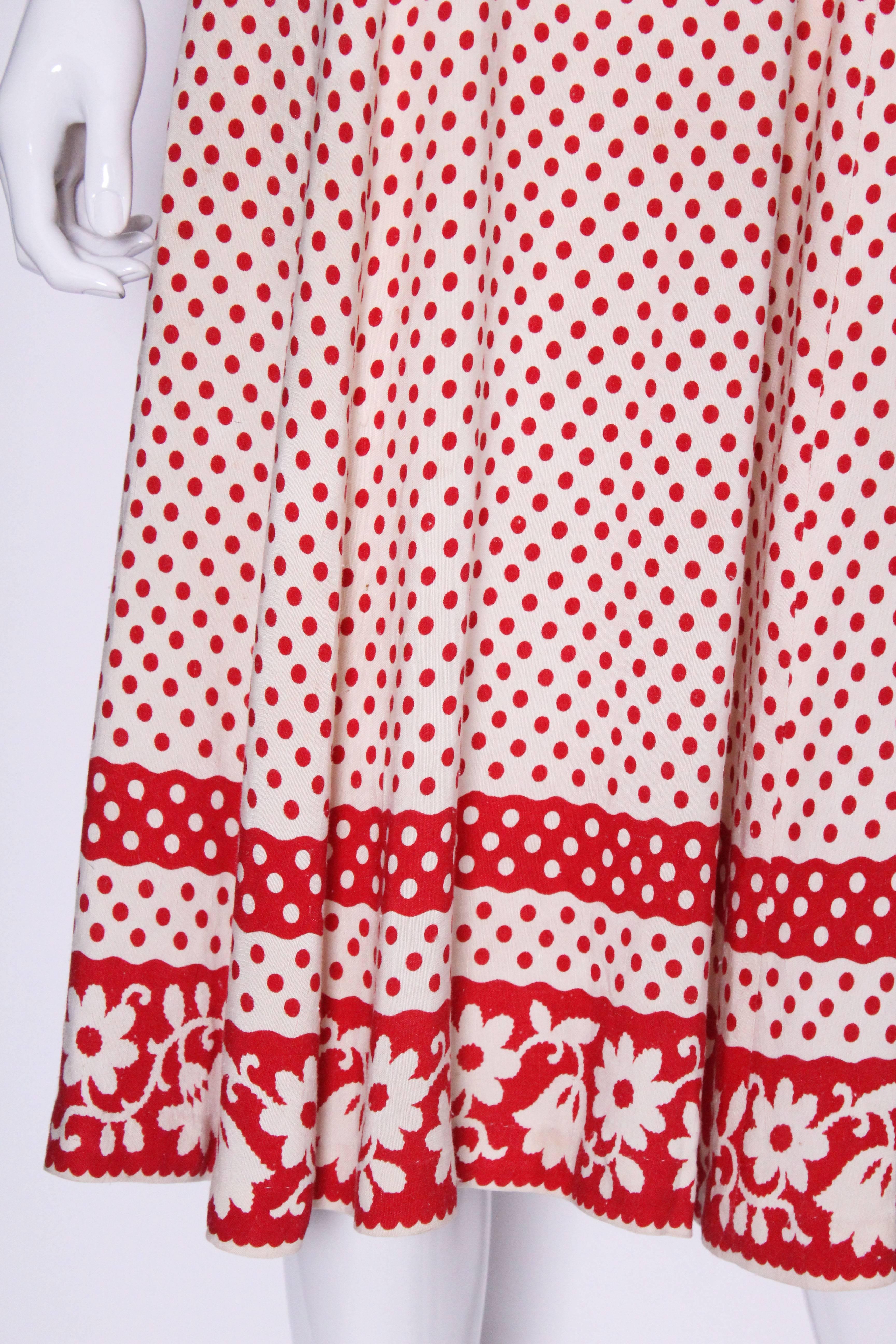 1940s Red & White Polka Dot Tea Dress 3