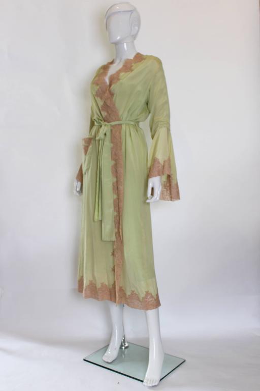 1950s Fine Silk Dressing Gown For Sale at 1stDibs 1950s dressing gown