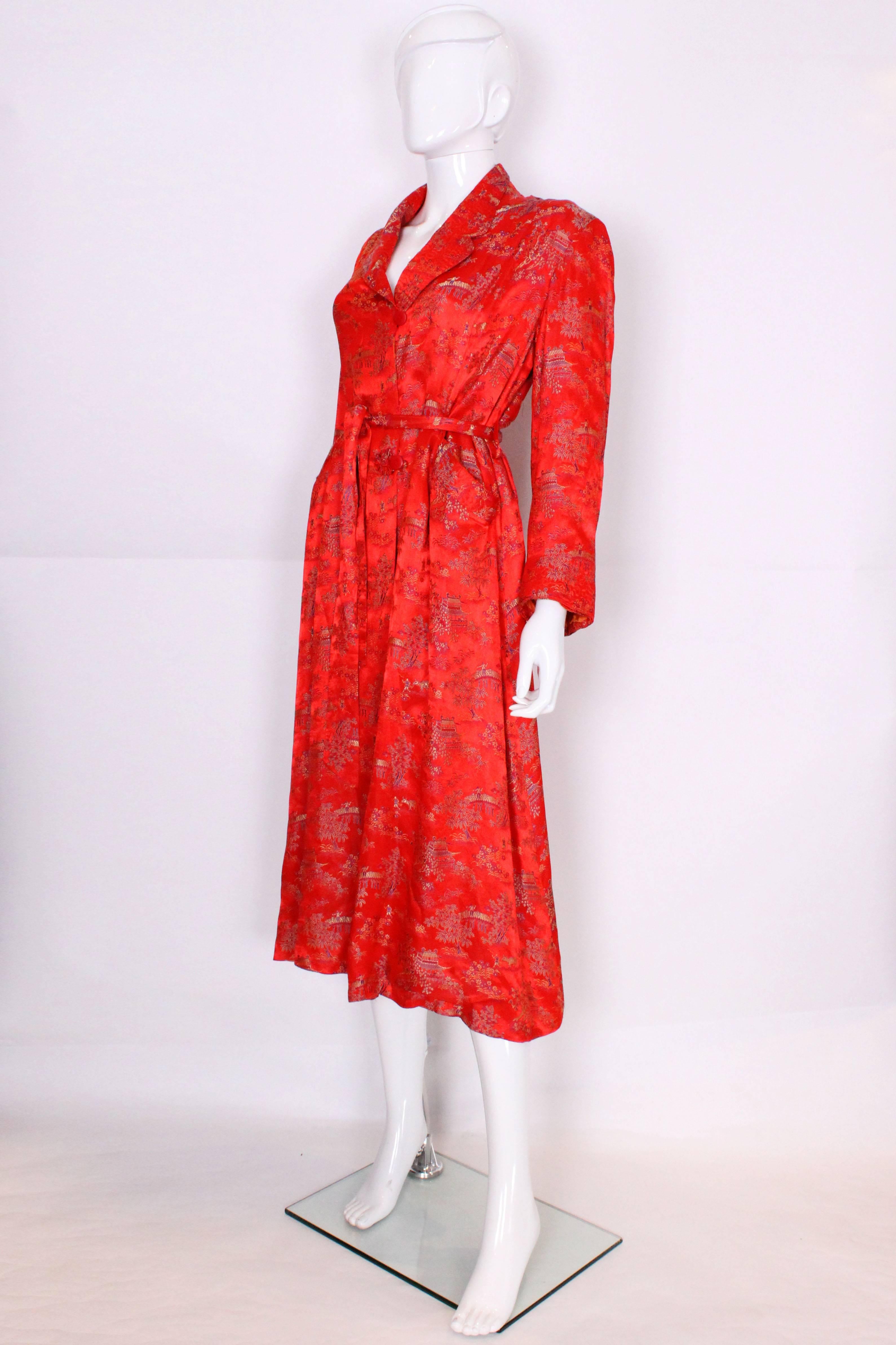 chinese style dressing gown