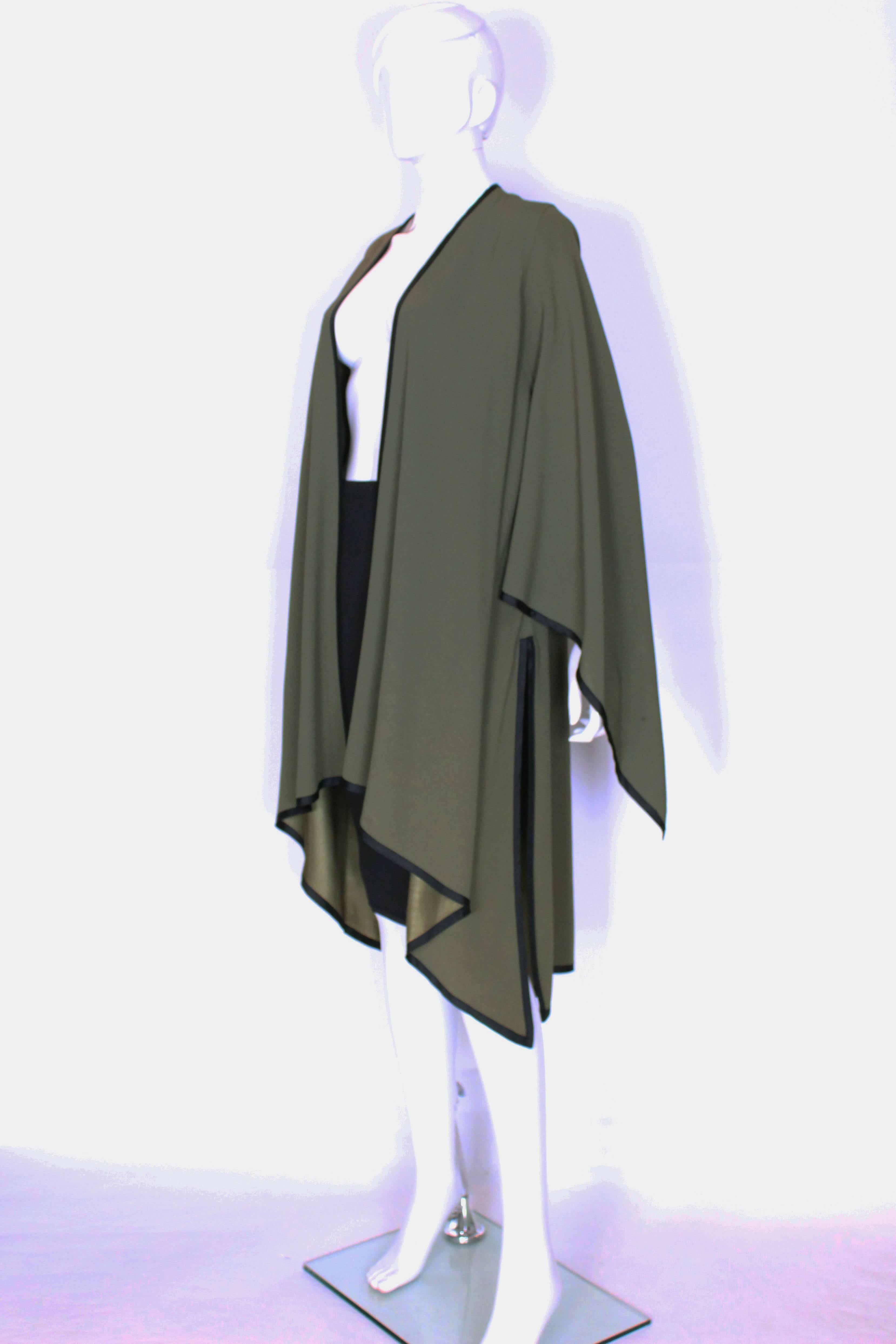 Gray Sage Green an Black Overjacket by Yves Saint Laurent 