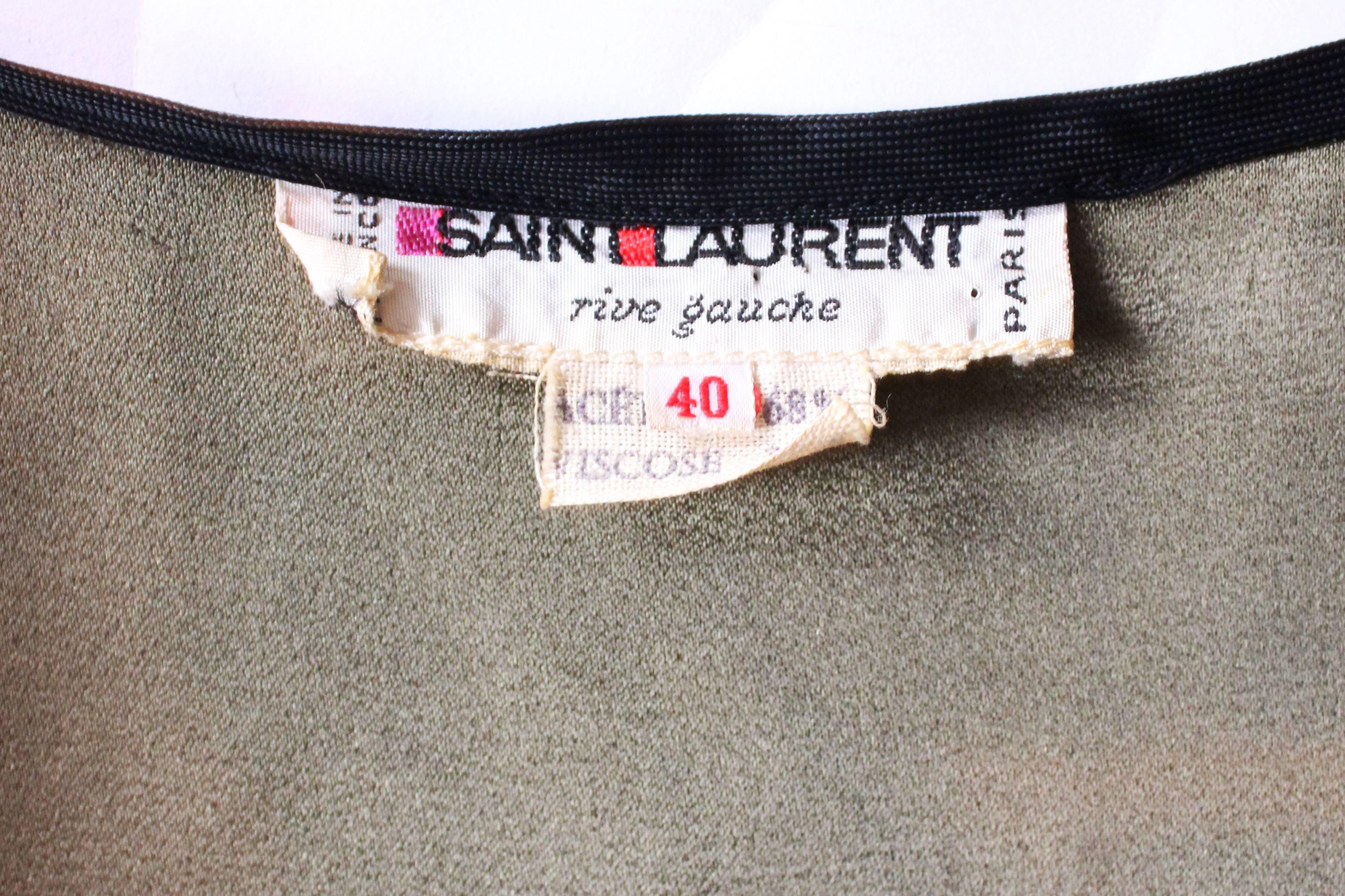 Sage Green an Black Overjacket by Yves Saint Laurent  4