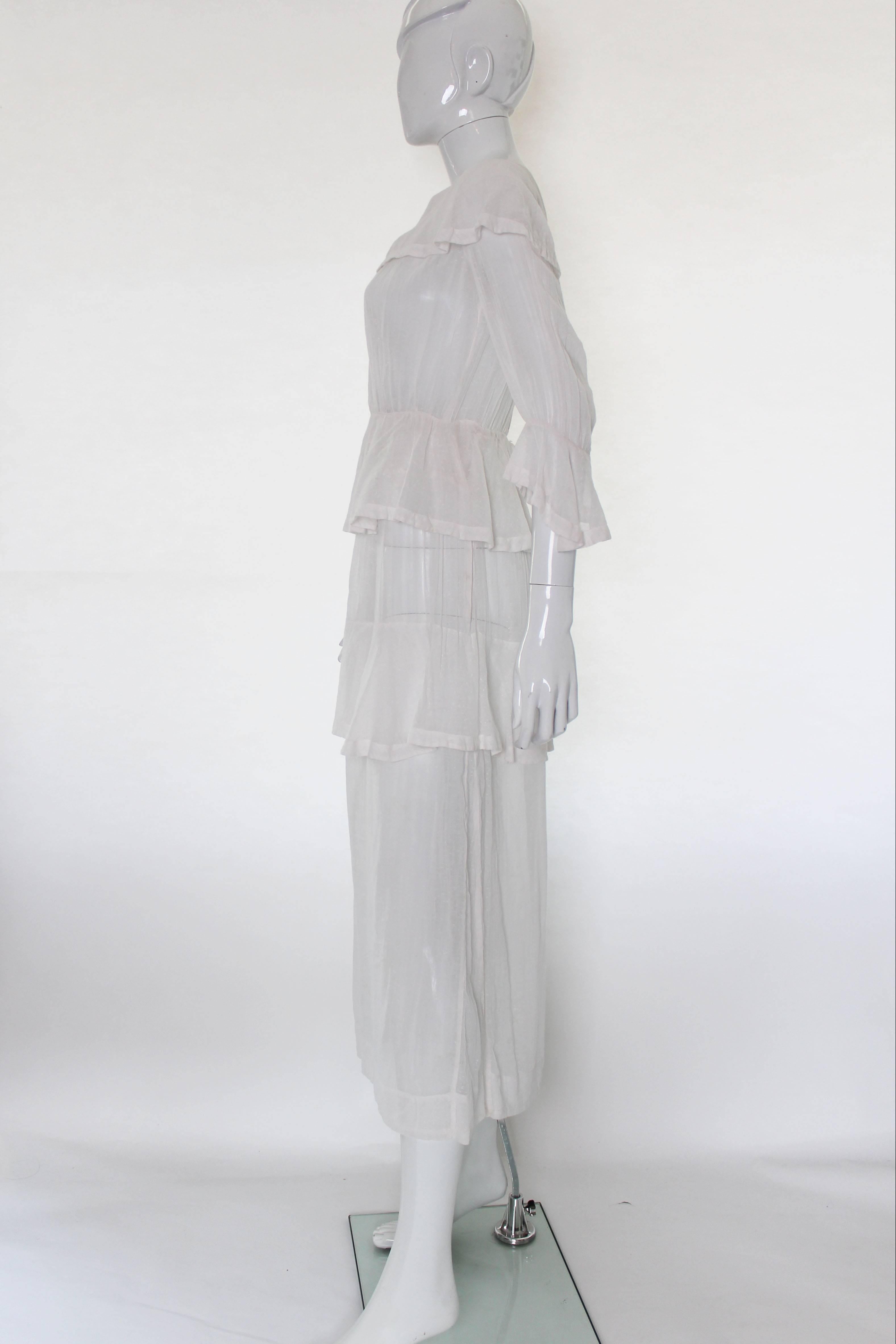 white layered dress
