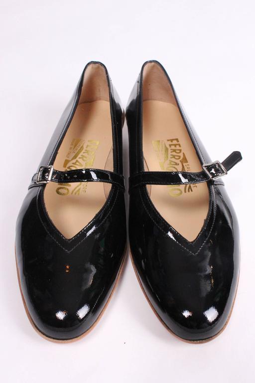 Ferragamo Audrey Shoes in Black Patent Leather at 1stDibs | audrey ...