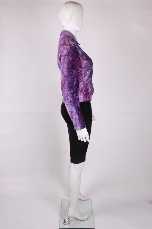 Biba Purple Crushed Velvet Jacket For Sale at 1stDibs purple crushed