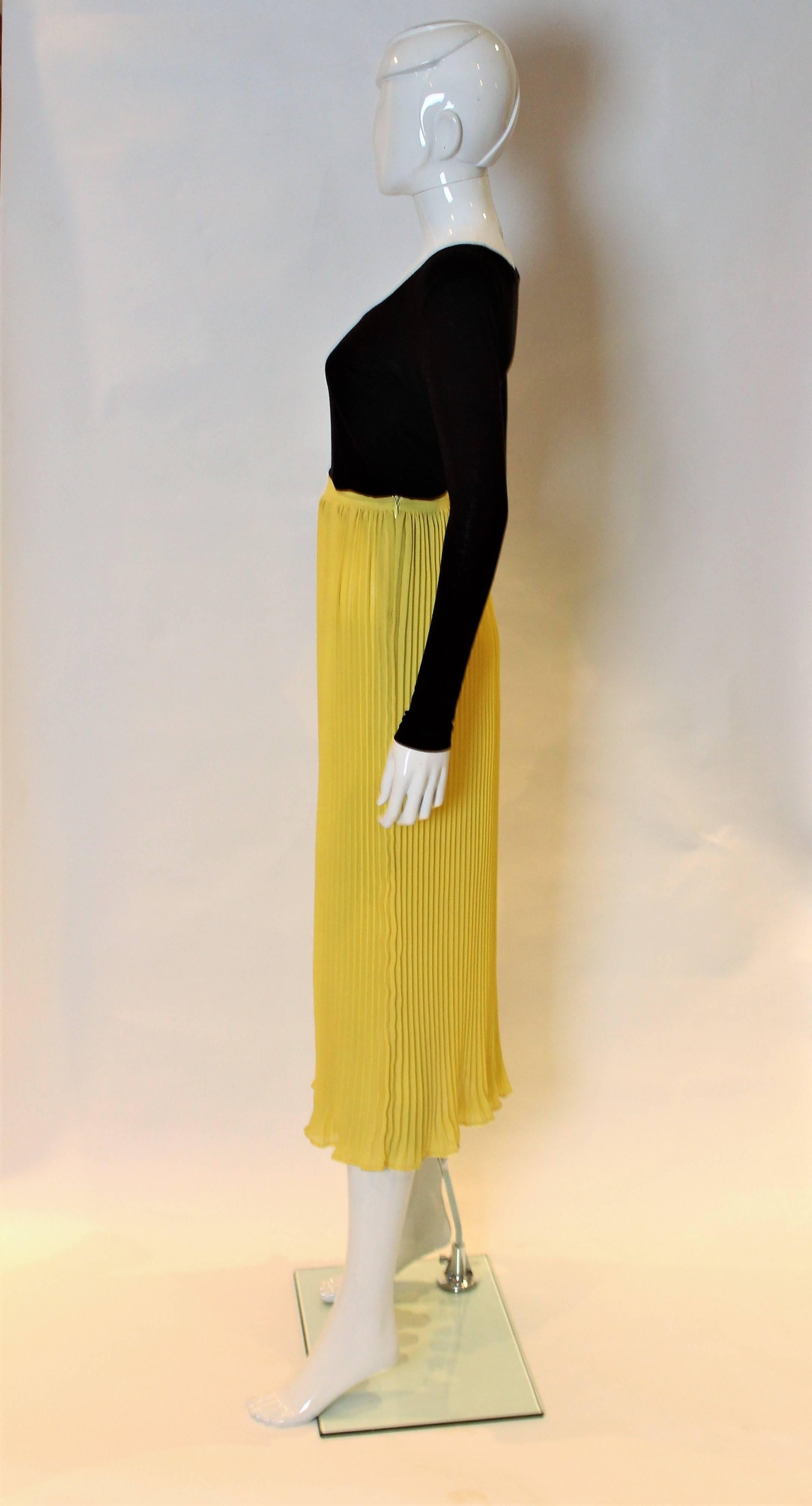 Lolita Lempika Yellow Pleated Skirt In Excellent Condition In London, GB