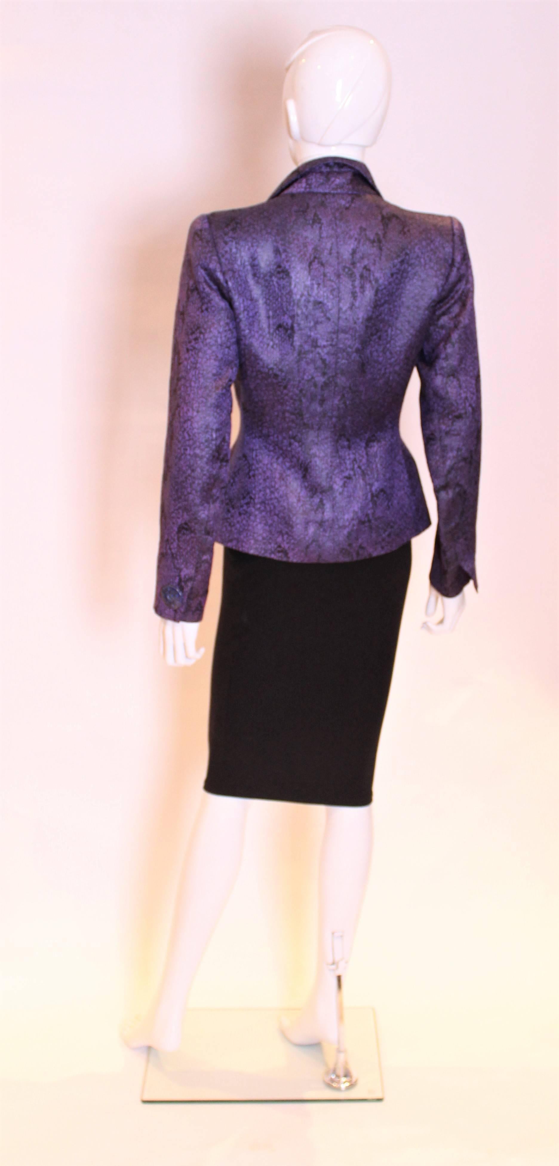 Women's 1970s Lilac and Black Jacket