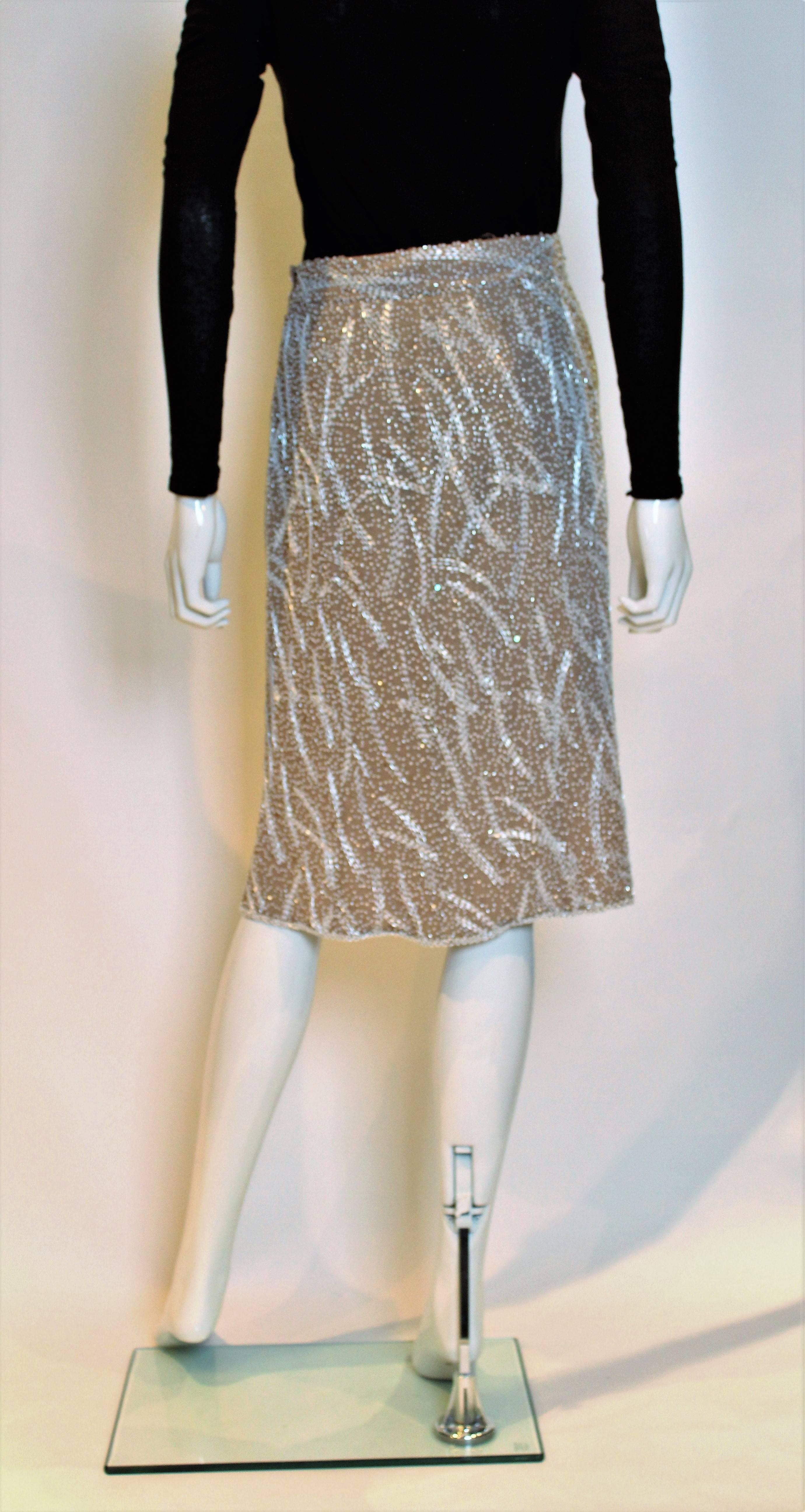 1980s silk, beaded and sequinskirt 2