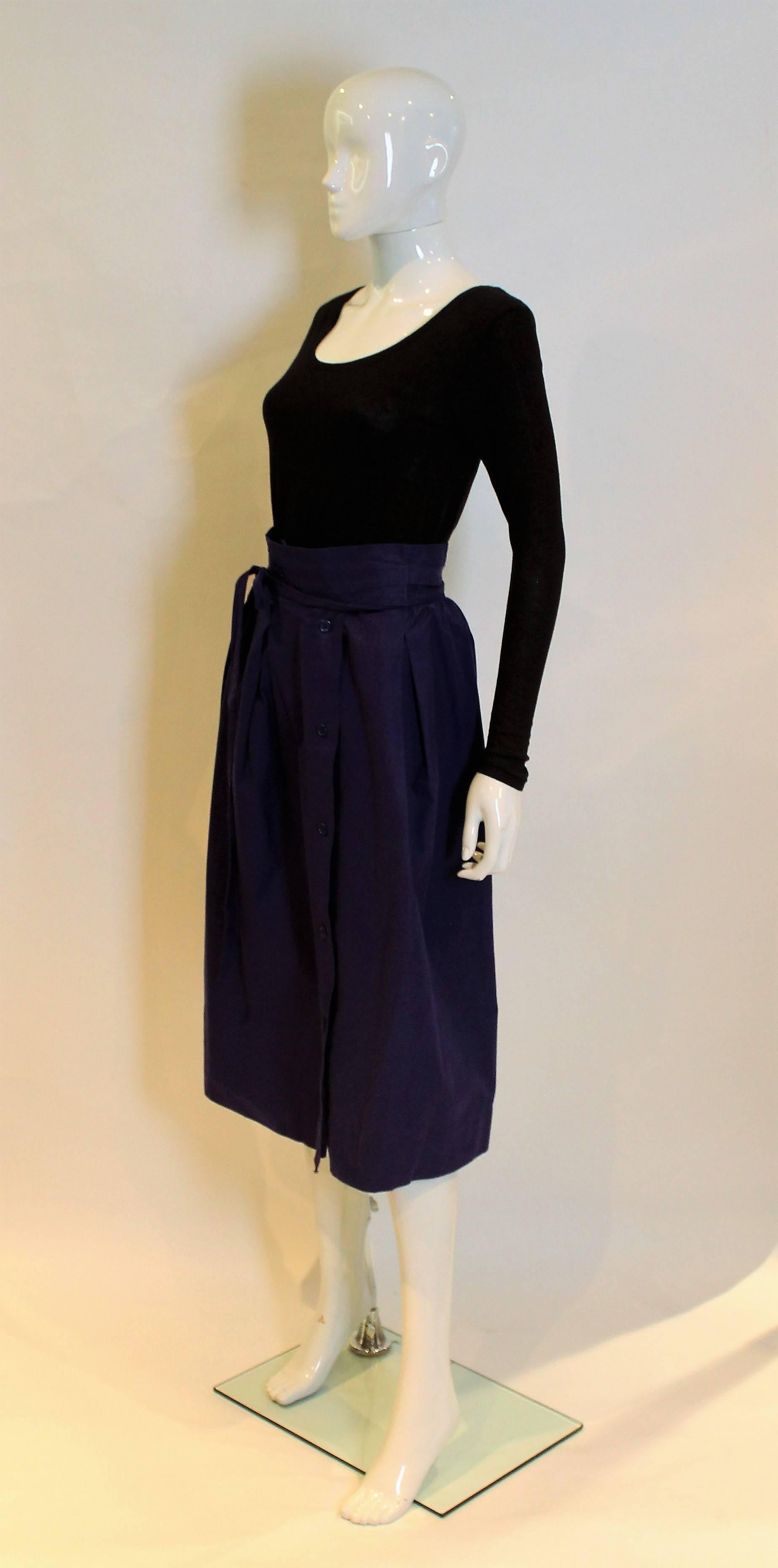 Black Yves Saint Laurent Rive Gauche Purple Skirt