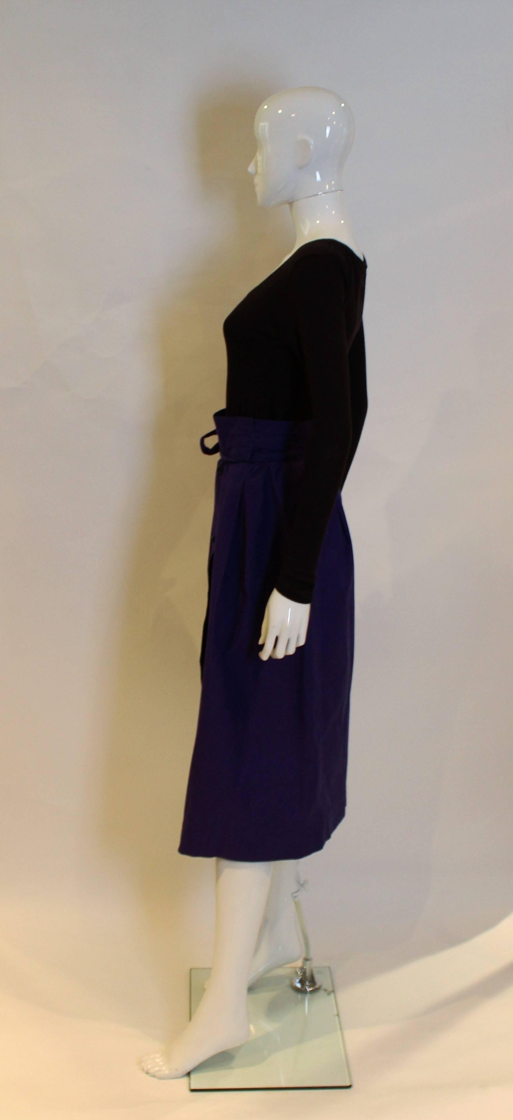 Yves Saint Laurent Rive Gauche Purple Skirt In Excellent Condition In London, GB