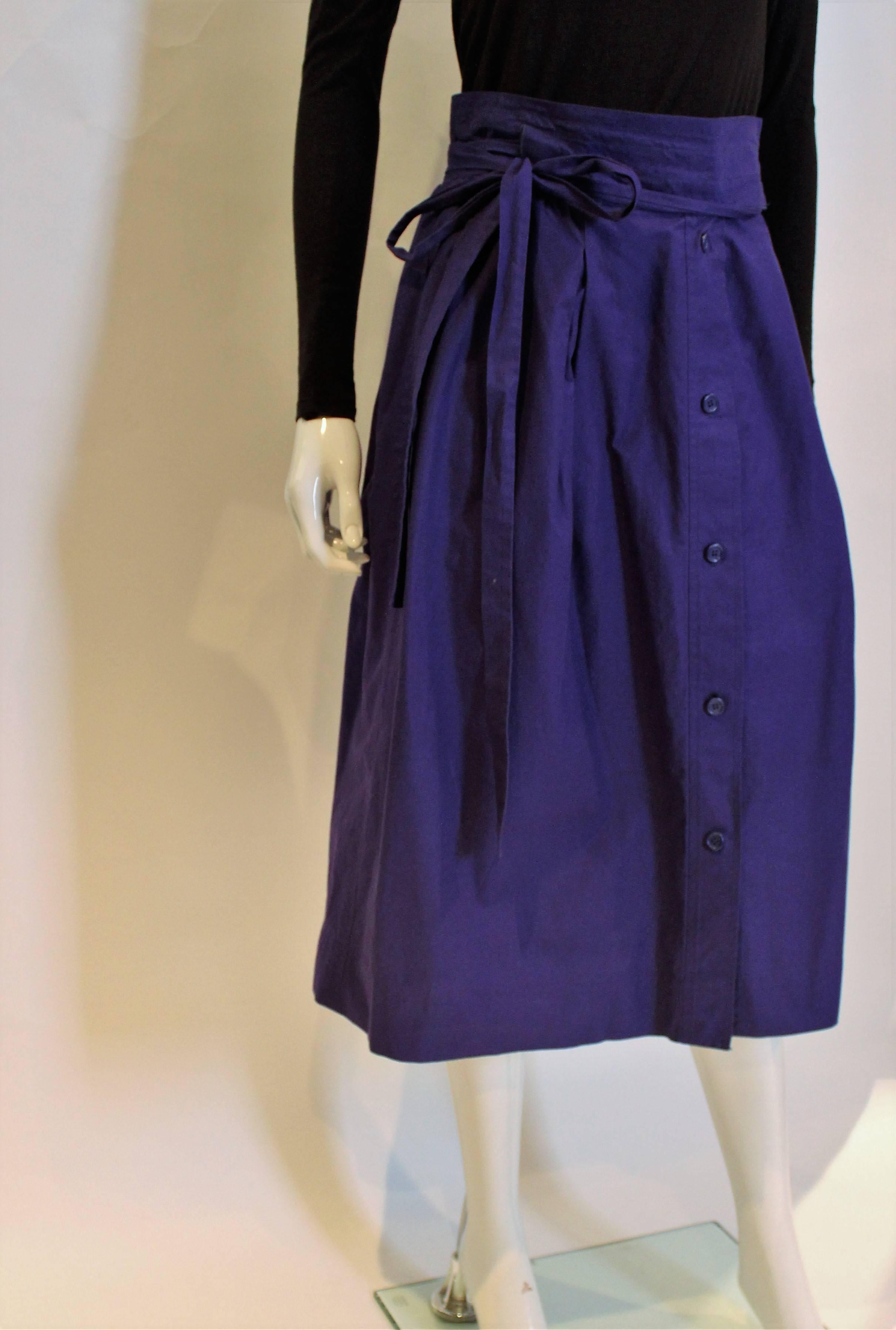 Yves Saint Laurent Rive Gauche Purple Skirt 1