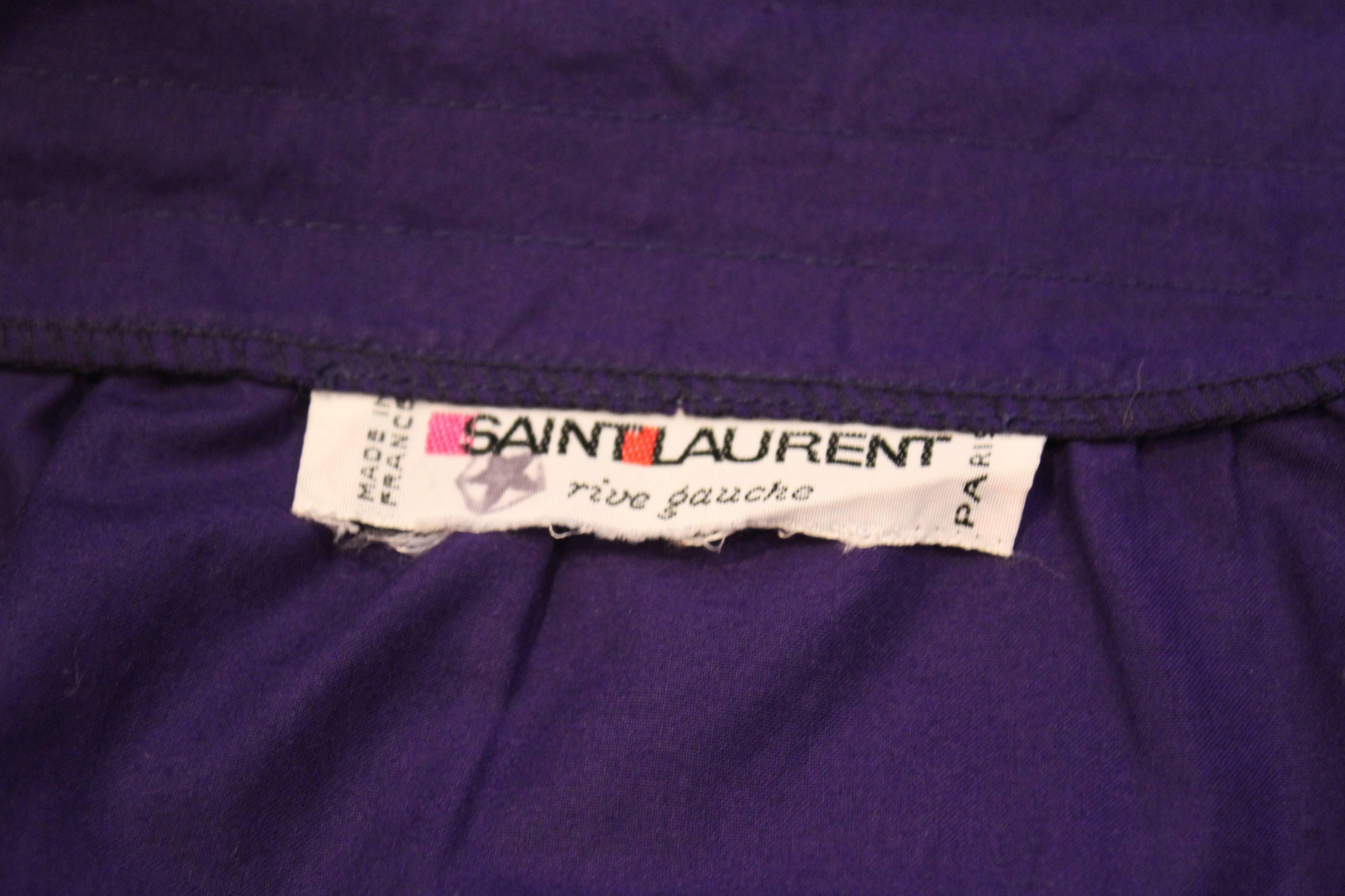 Yves Saint Laurent Rive Gauche Purple Skirt 2