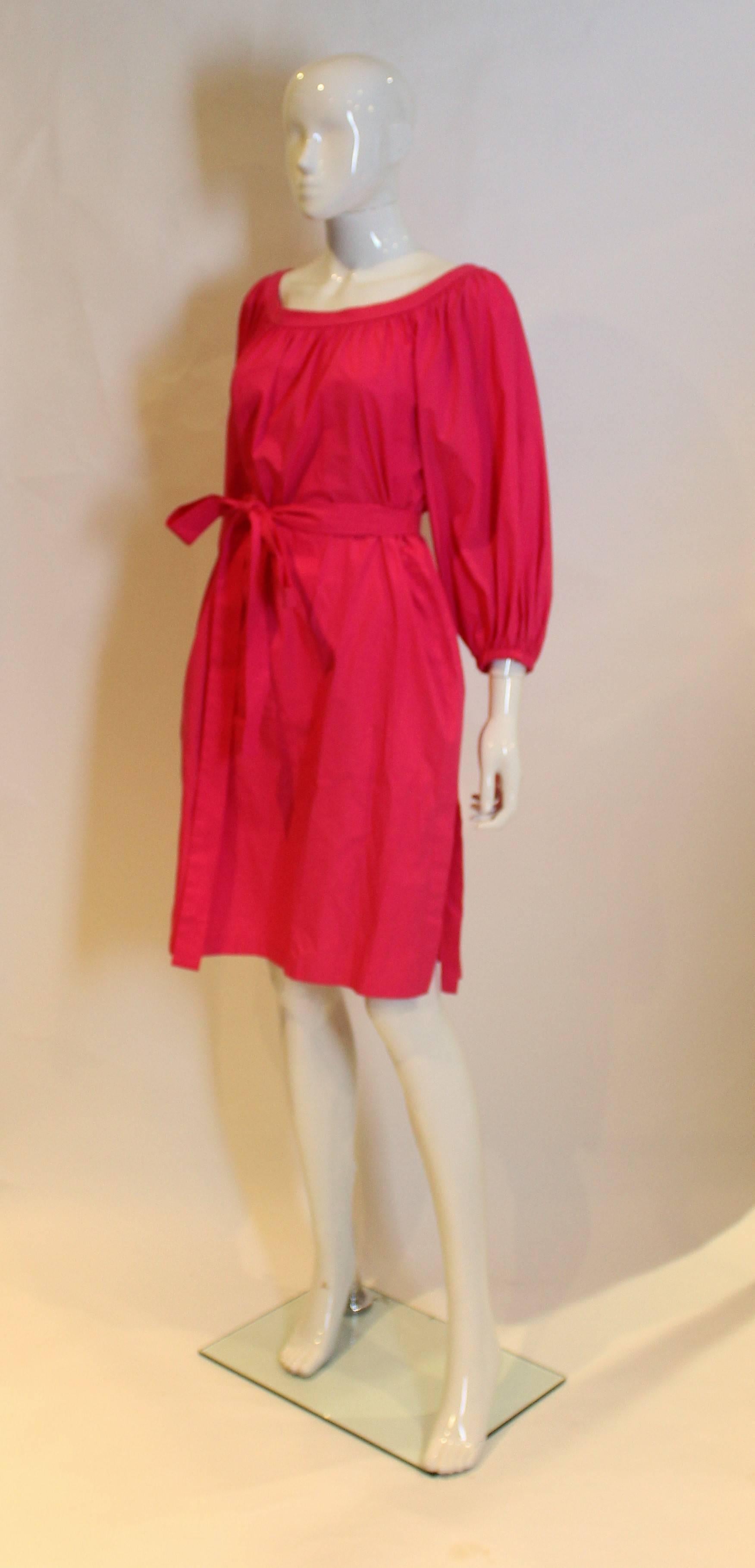 Yves Saint Laurent Rive Gauche Pink Dress 1