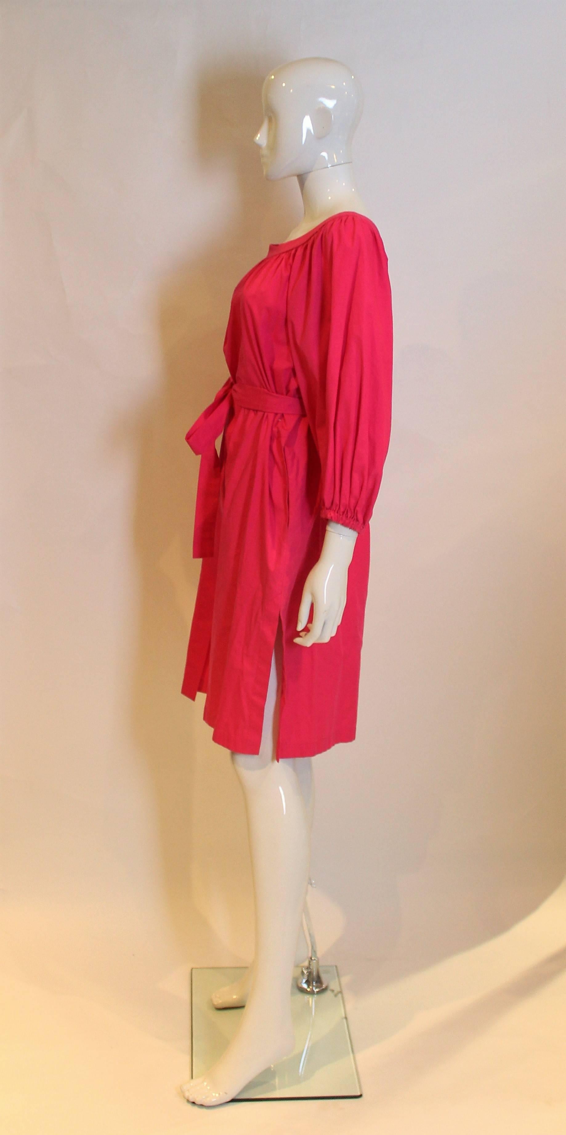 Yves Saint Laurent Rive Gauche Pink Dress In Excellent Condition In London, GB