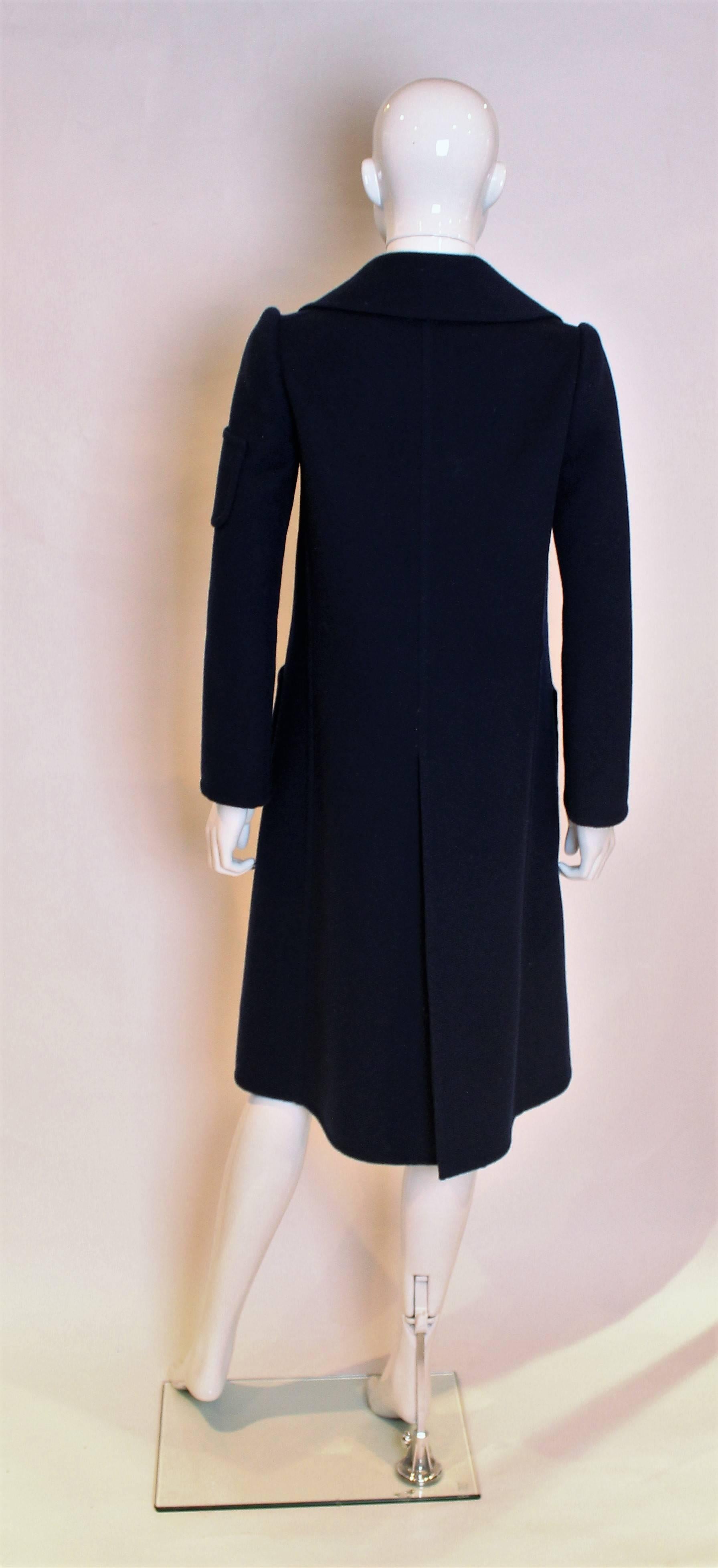 Women's Christian Dior Paris, Blue Wool Coat, Patron Original number 00200