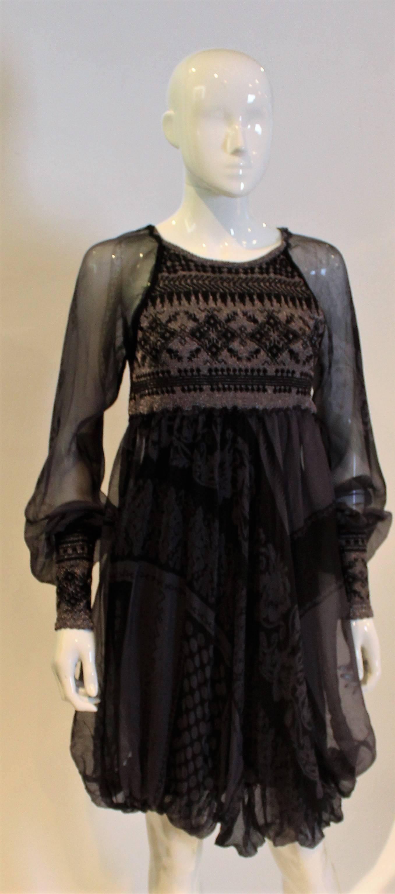 Knitted and Silk Dress by Jean Paul Gaultier 1