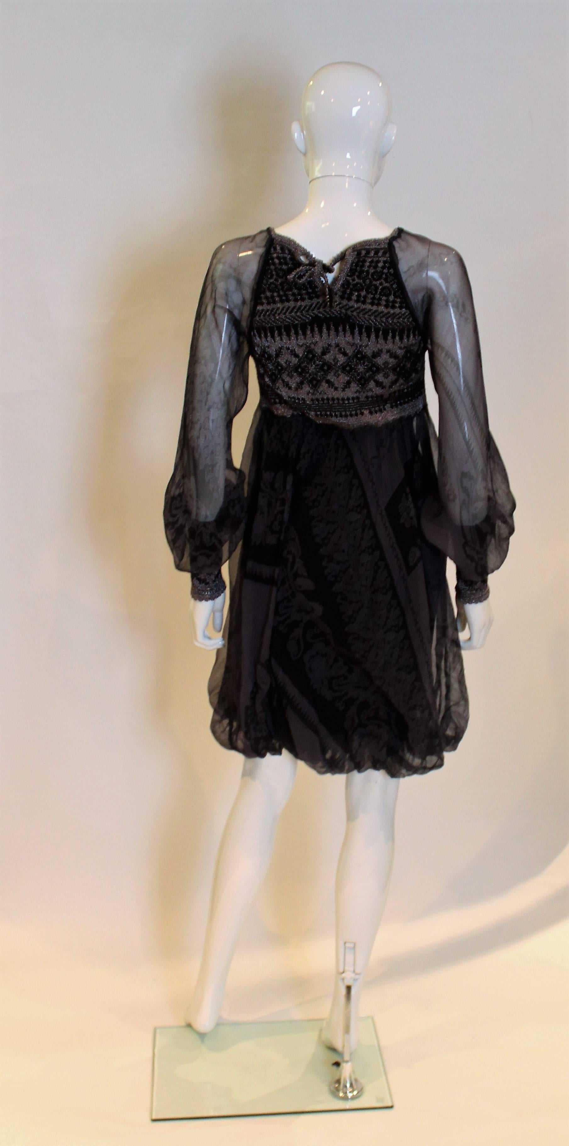 Women's Knitted and Silk Dress by Jean Paul Gaultier