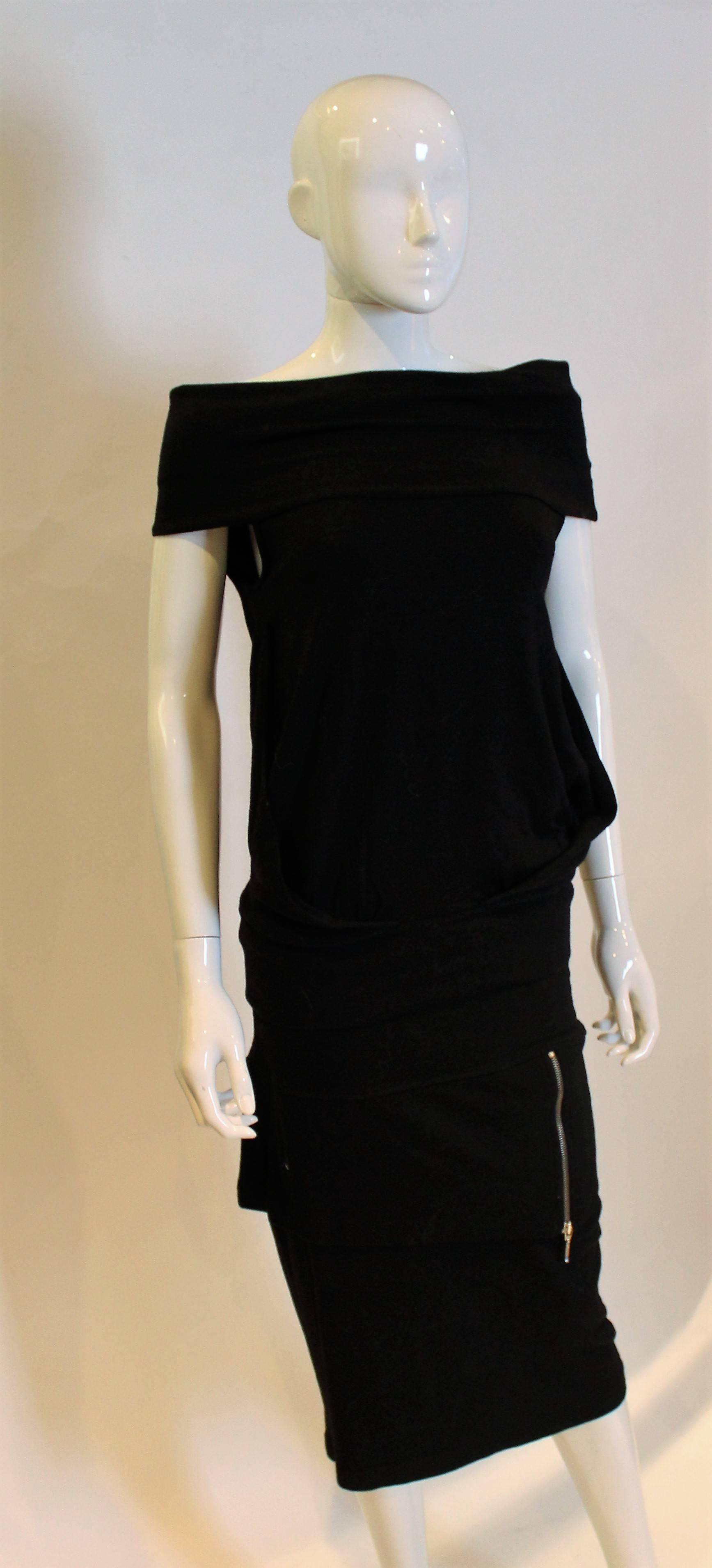 Plein Sud Black Off the Shoulder Top and Skirt 2