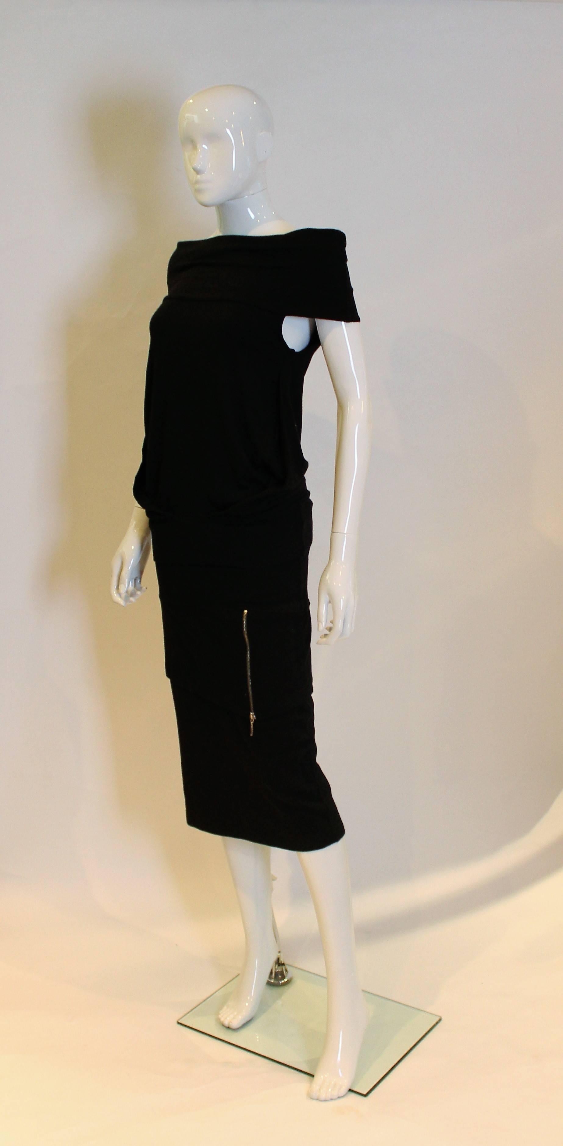 Plein Sud Black Off the Shoulder Top and Skirt In Good Condition In London, GB