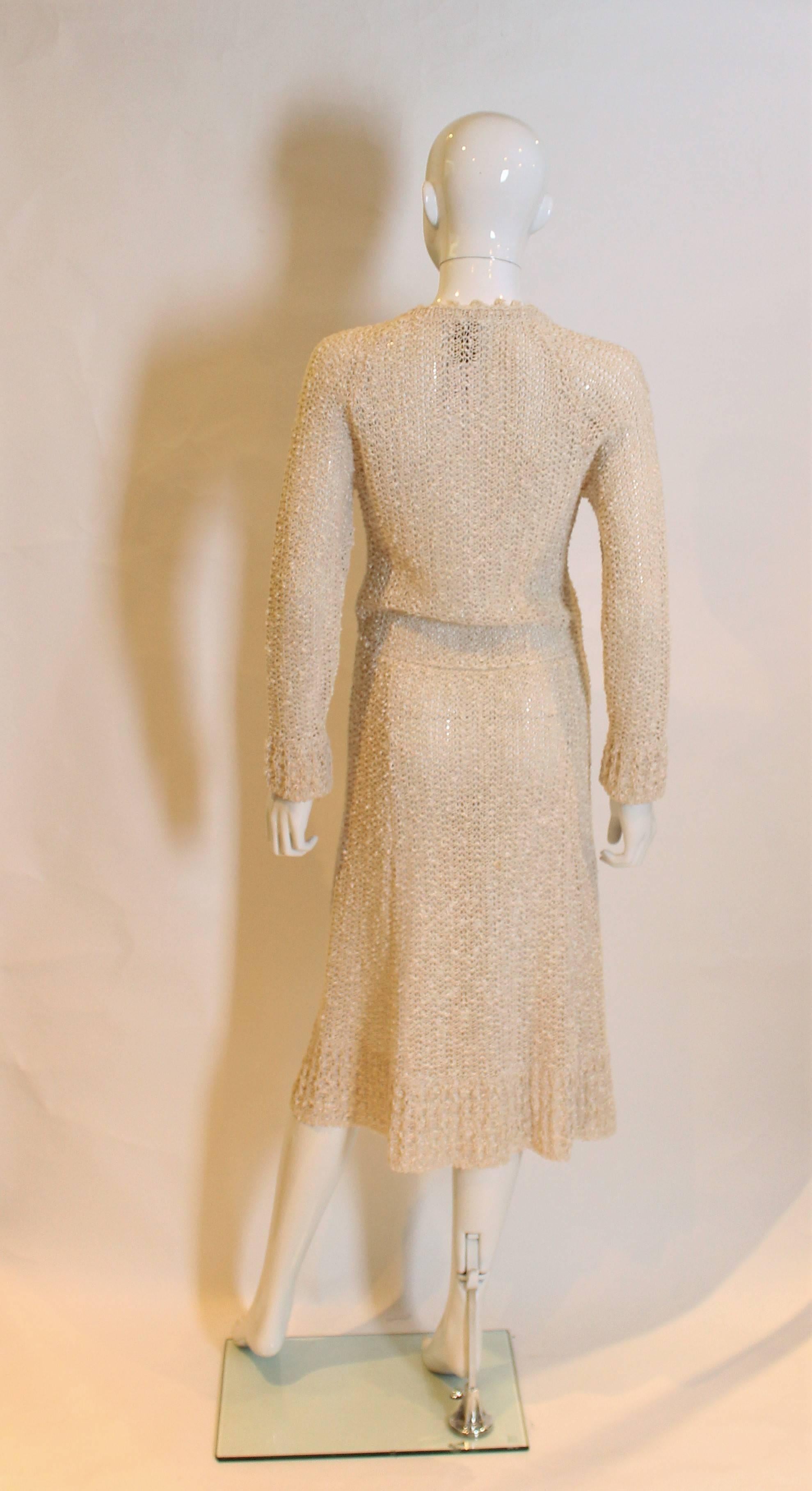 Women's 1970s Handloomed Crochet Dress