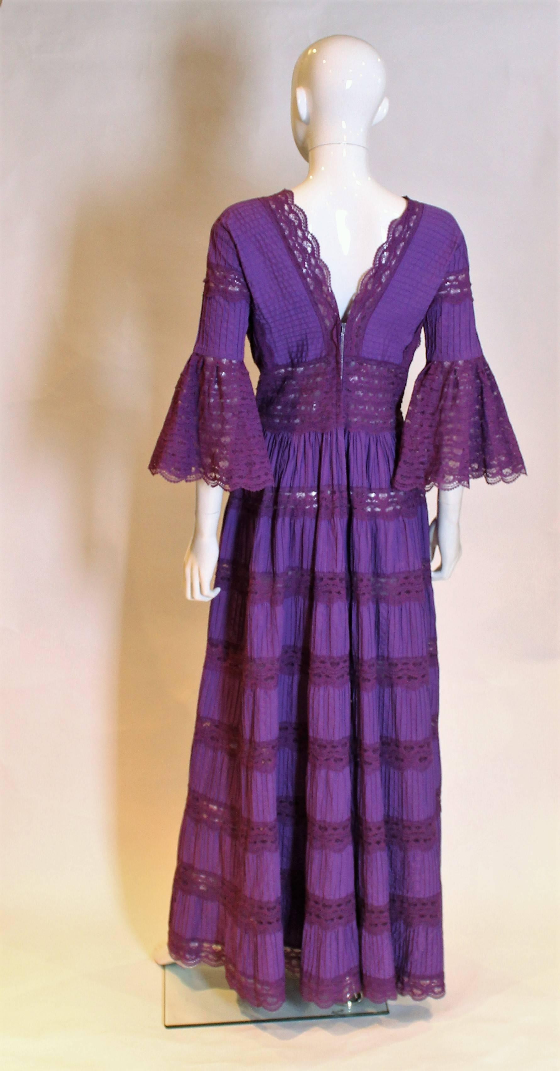 Women's 1970s Mexican Gown