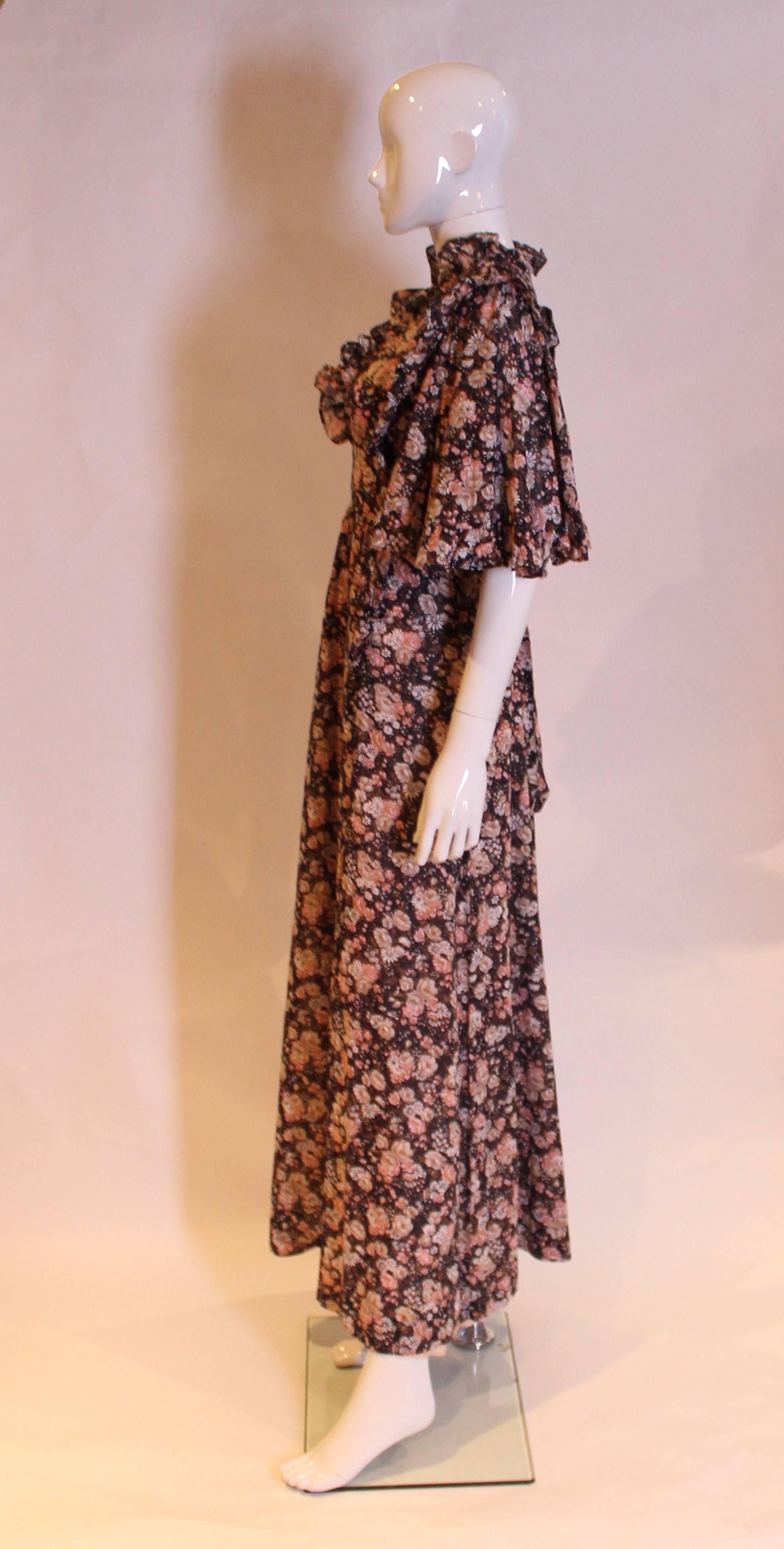 Gina Fratini Floral Cotton Gown In Excellent Condition In London, GB