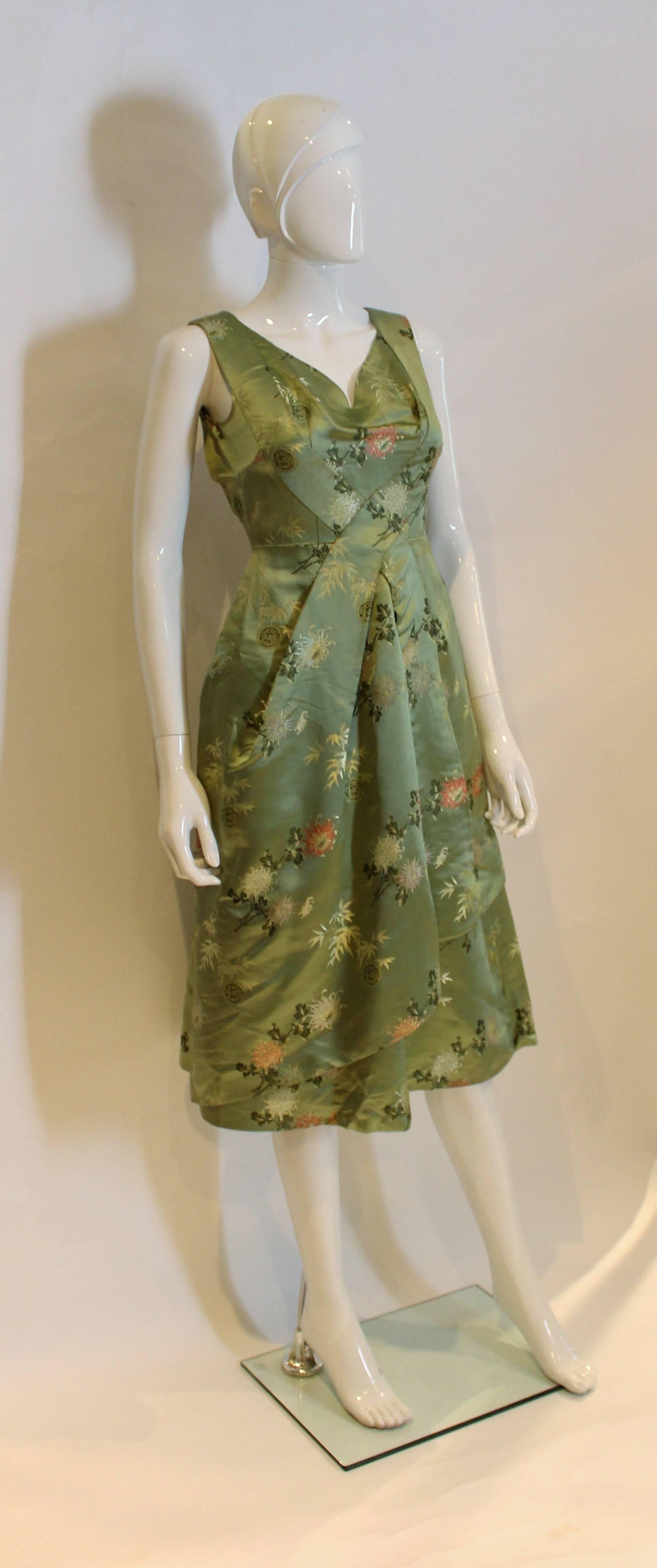 1950s Silk Cocktail Dress In Excellent Condition In London, GB