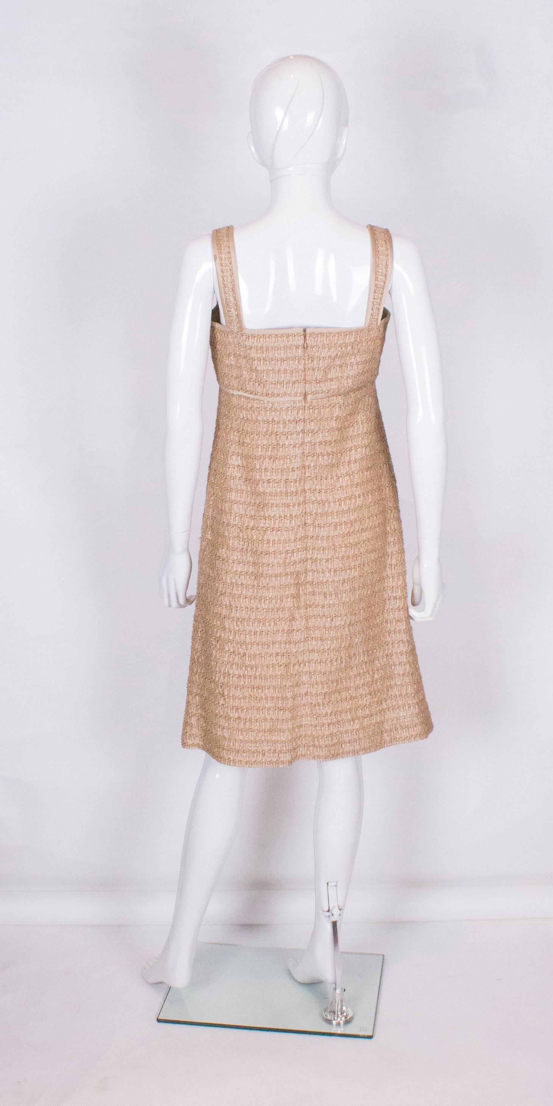 Valentino Roma Soft Gold Cocktail Dress In Excellent Condition In London, GB