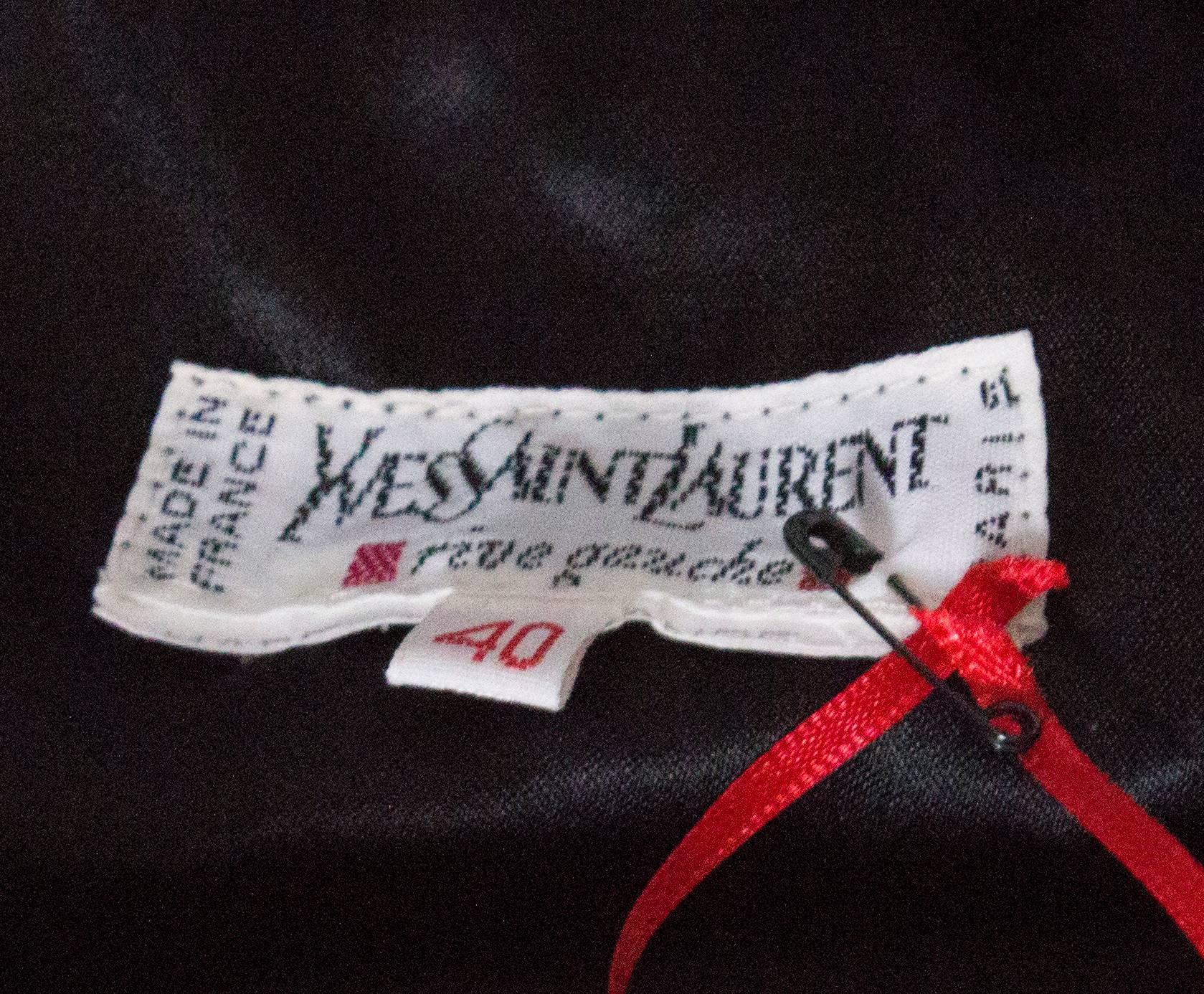 Yves Saint  Laurent Velvet and Wool Skirt 1