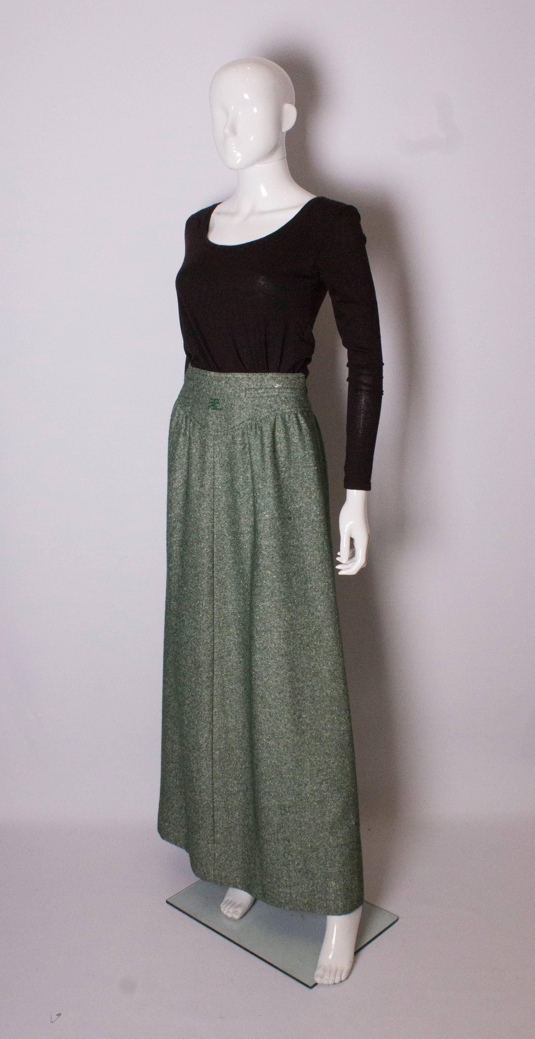 Gray Courreges Full Length Skirt