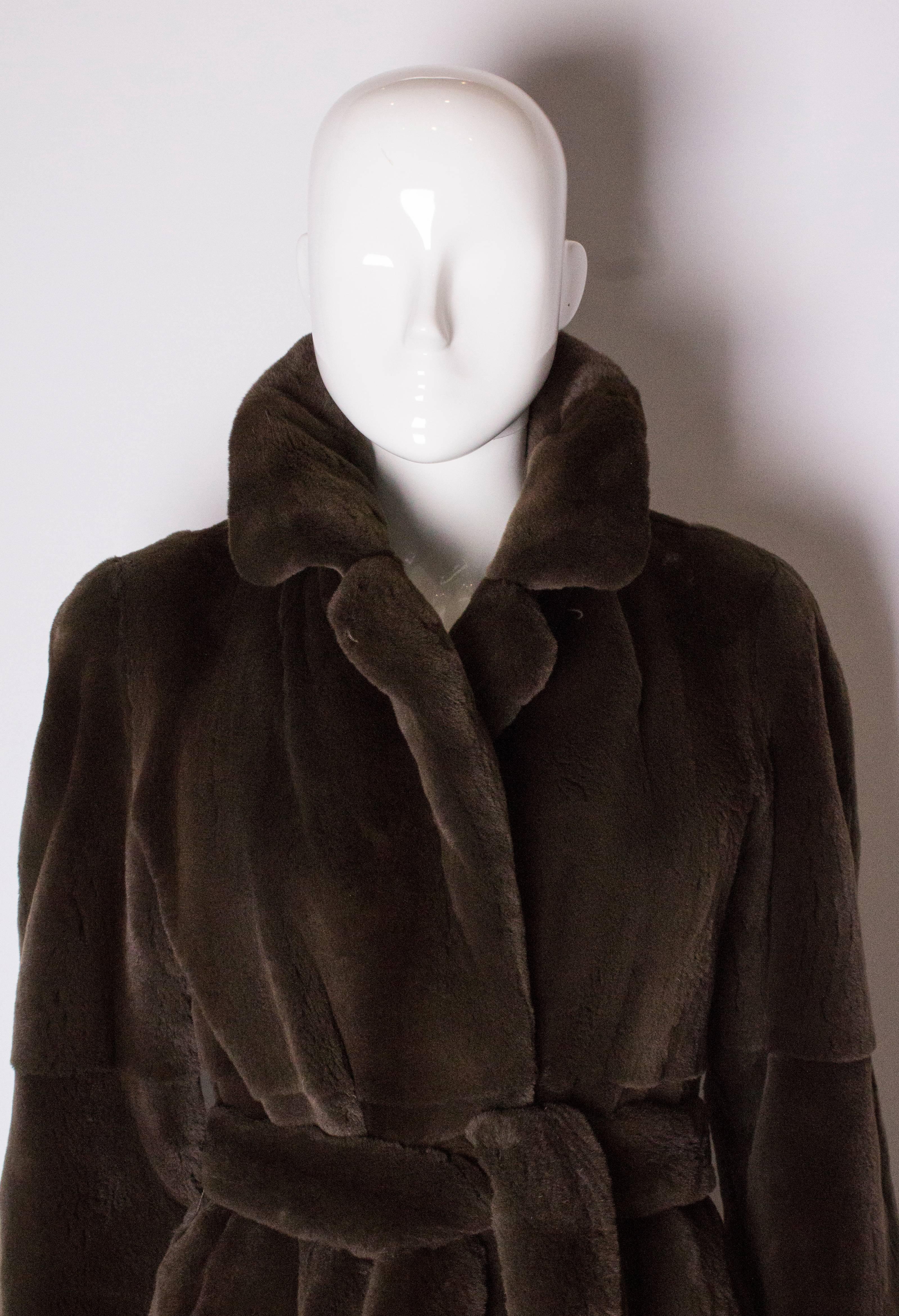 Black Sheared Mink Coat