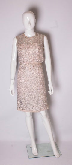 Vintage Pink Couture Cocktail Dress