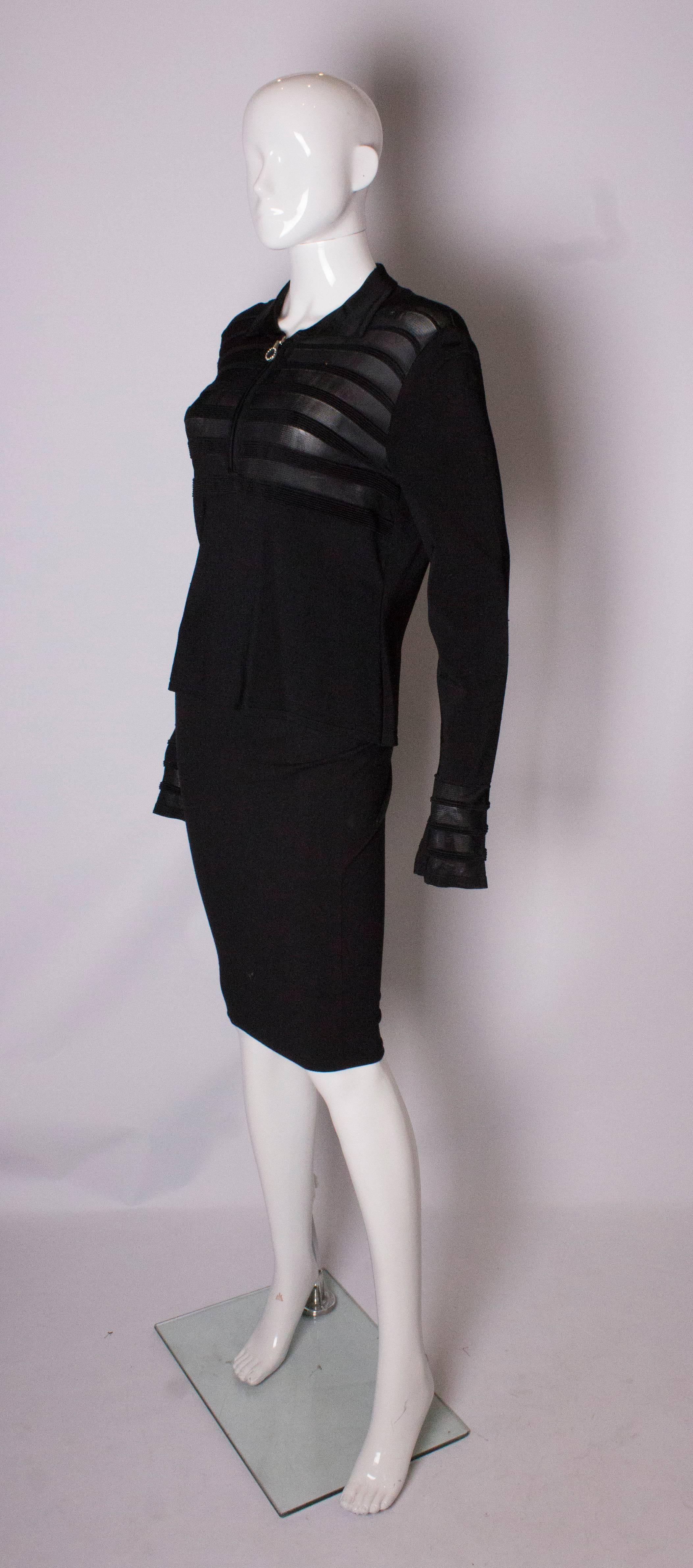 Black Vintage Versace Knitted Top