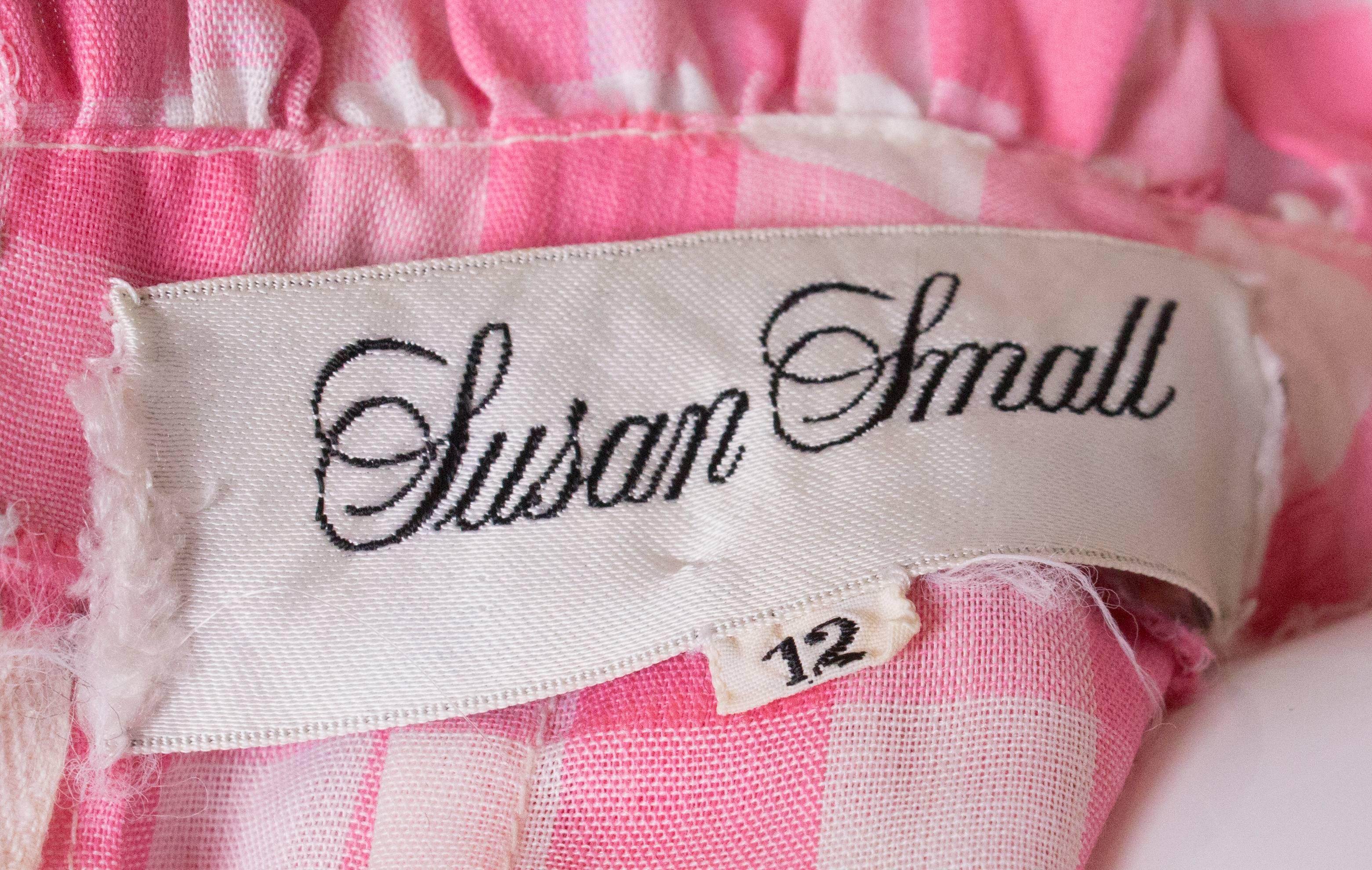 Vintage Susan Small Pink and White Dress 5