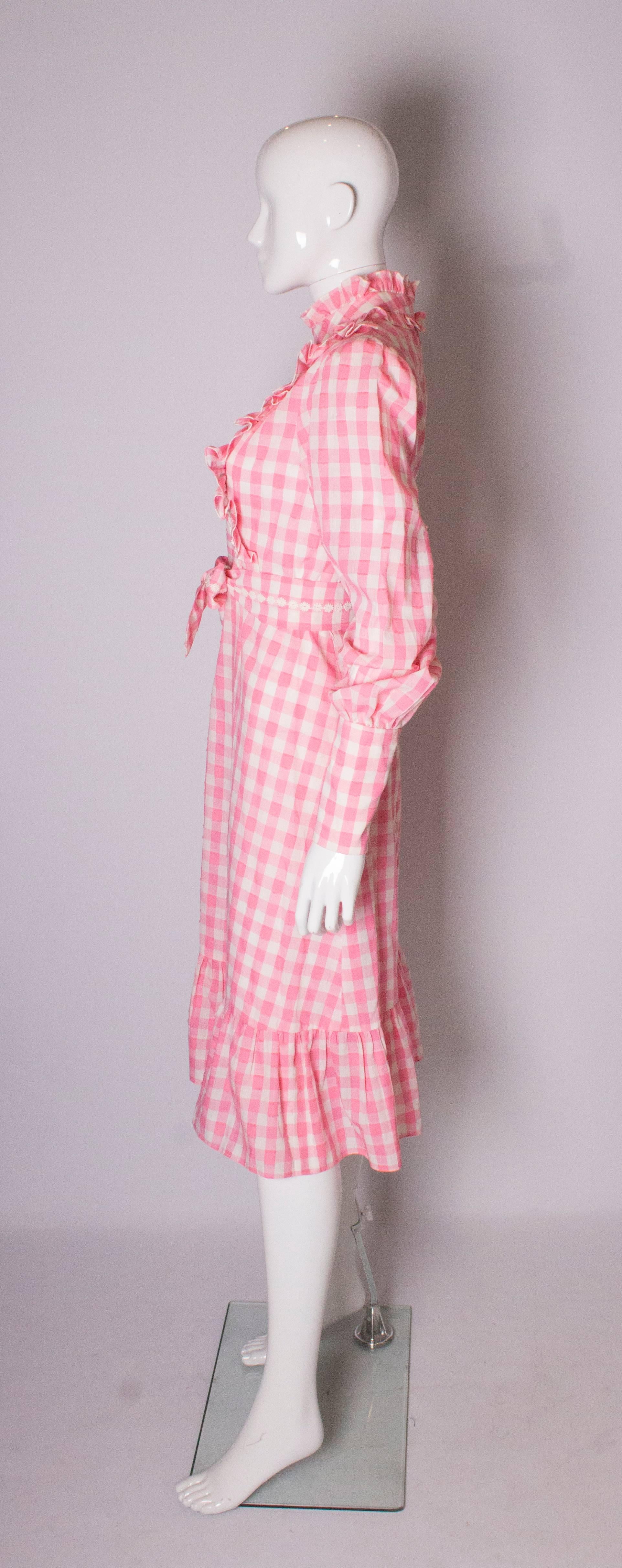 Vintage Susan Small Pink and White Dress 1