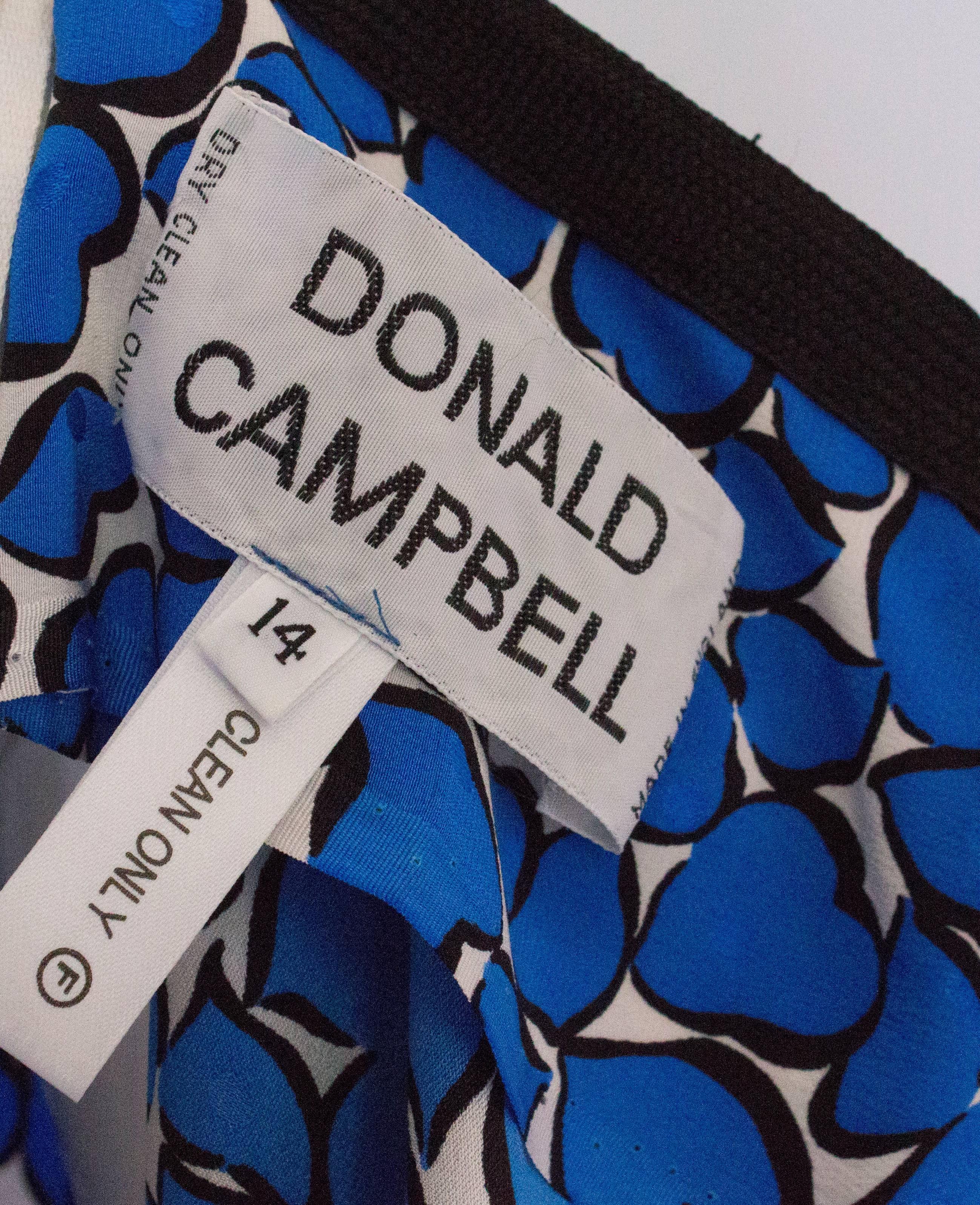 Blue and White Silk Dress by Donald Campbell 1